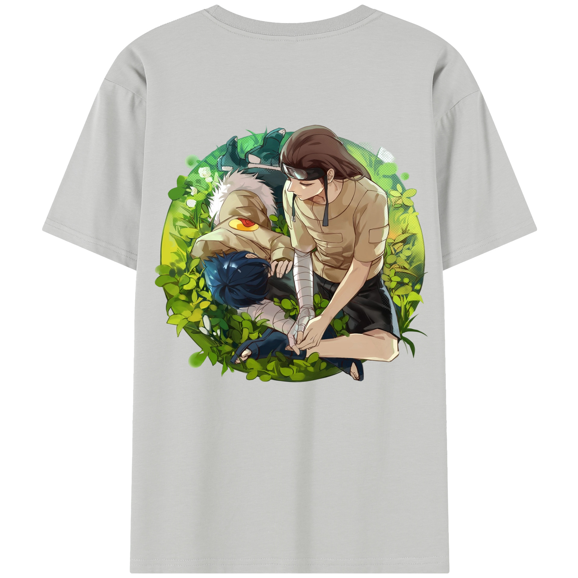 （画像用） NARUTO -ナルト- 日向ネジ Hyūga Neji レディース半袖Tシャツ(バックプリント)