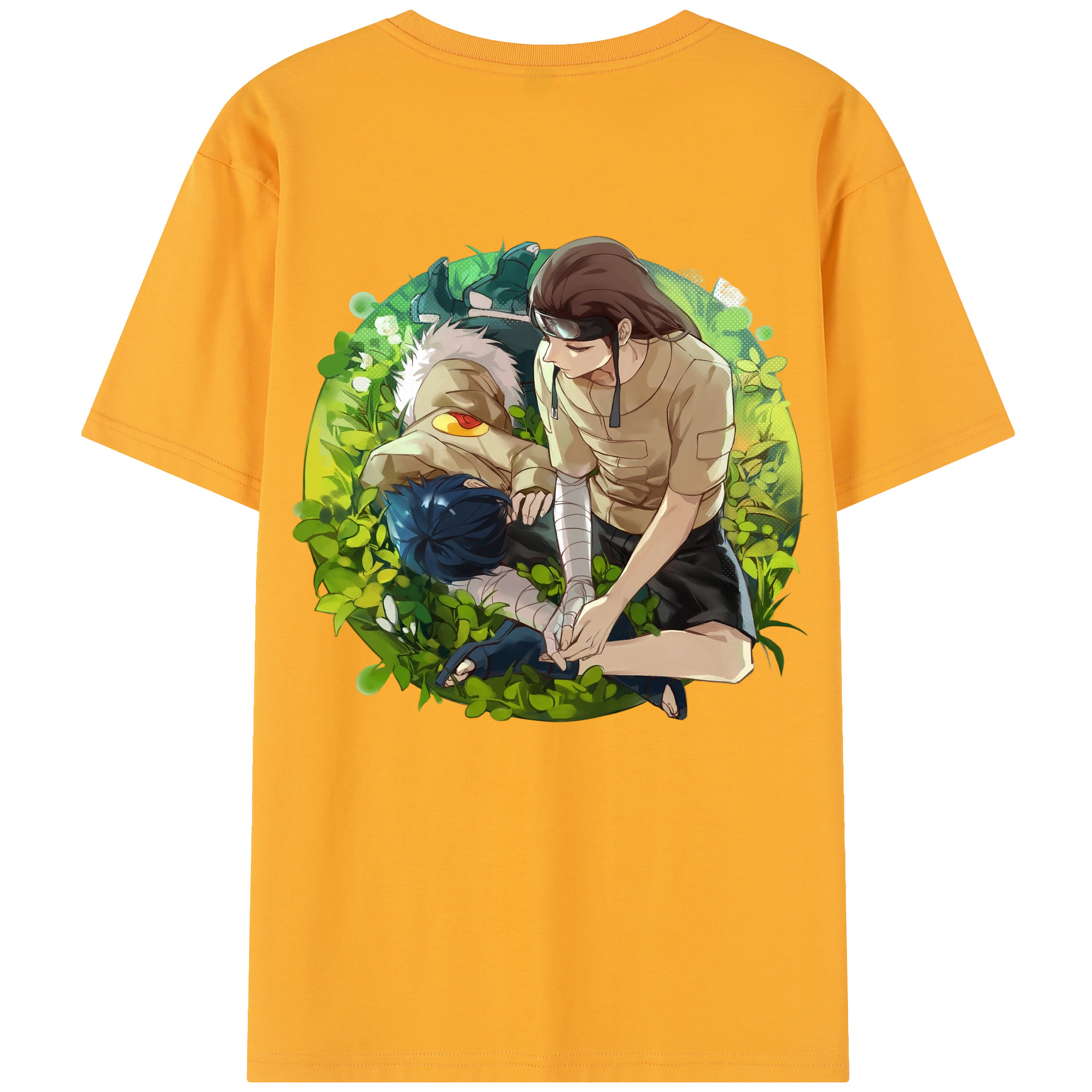 （画像用） NARUTO -ナルト- 日向ネジ Hyūga Neji レディース半袖Tシャツ(バックプリント)