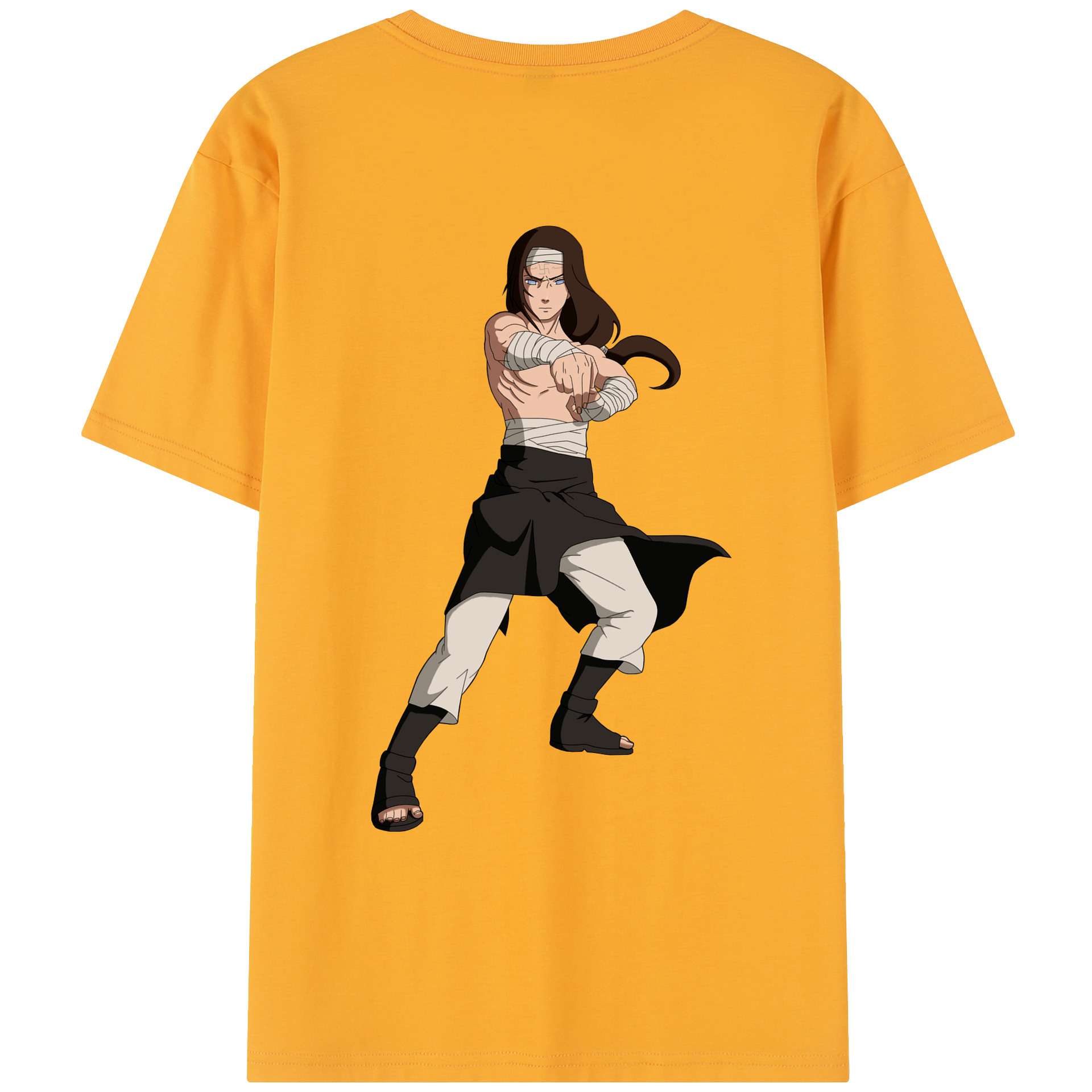 （画像用） NARUTO -ナルト- 日向ネジ Hyūga Neji レディース半袖Tシャツ(バックプリント)