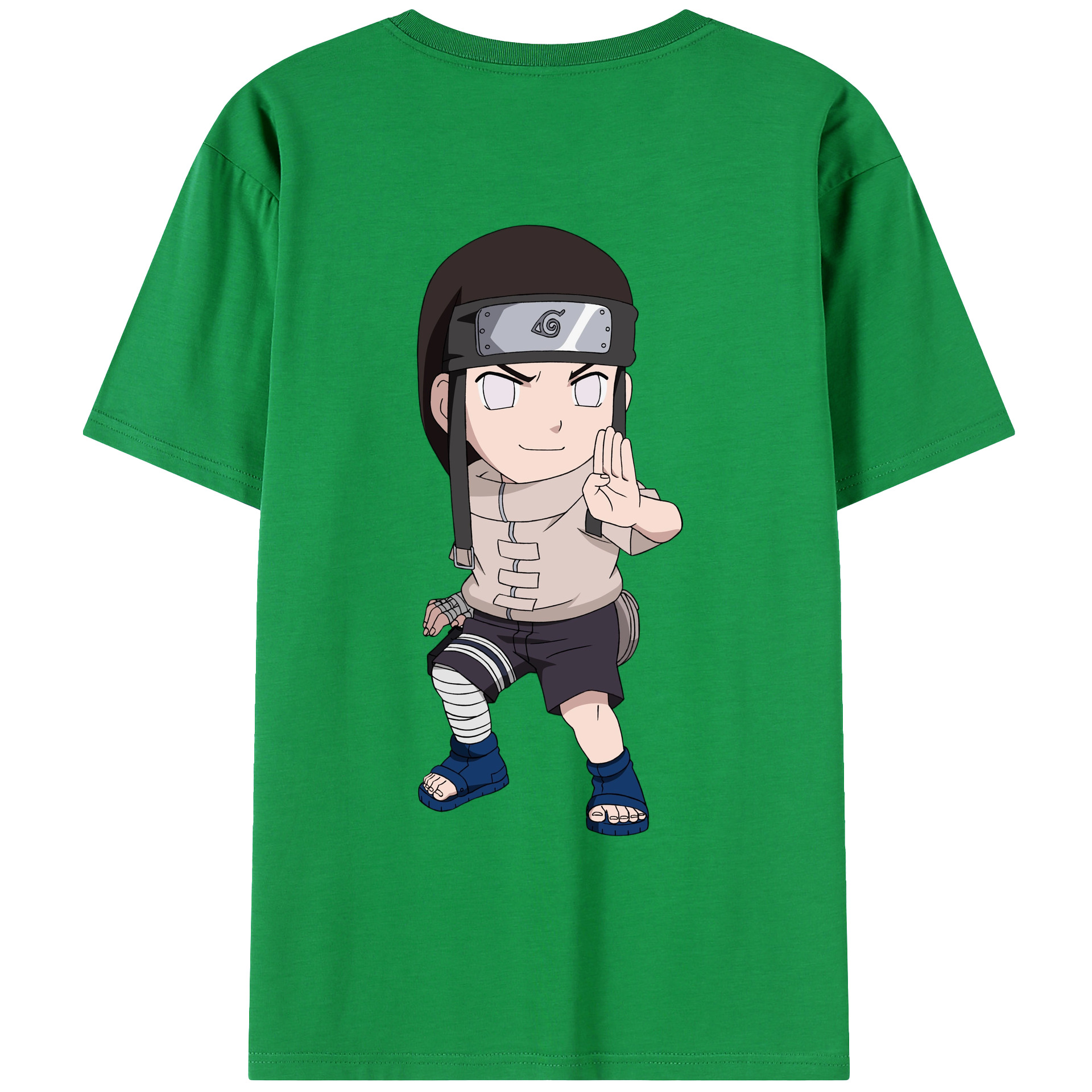 （画像用） NARUTO -ナルト- 日向ネジ Hyūga Neji レディース半袖Tシャツ(バックプリント)