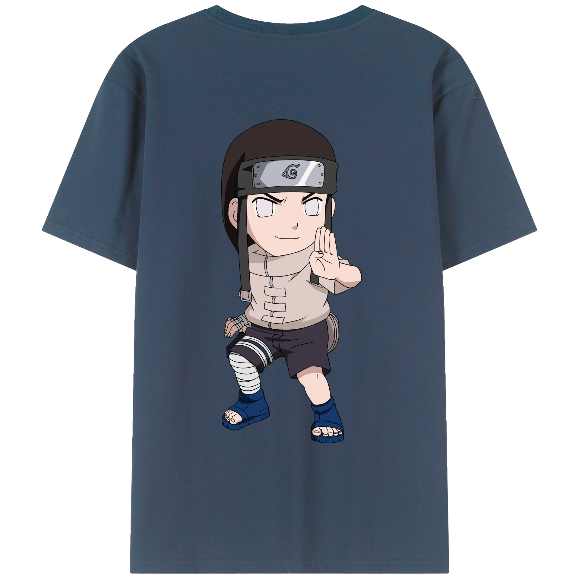 （画像用） NARUTO -ナルト- 日向ネジ Hyūga Neji レディース半袖Tシャツ(バックプリント)
