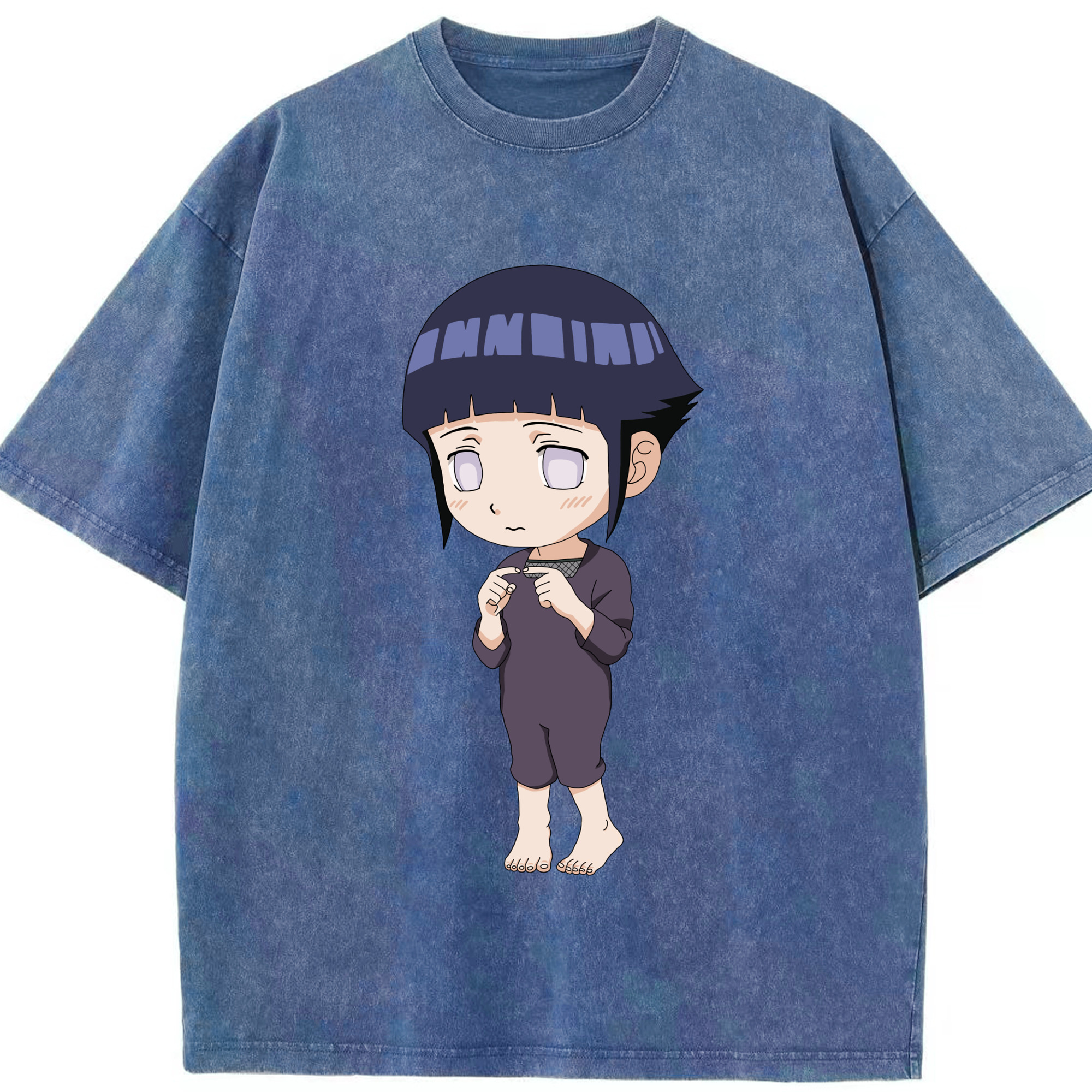 （画像用） NARUTO -ナルト- 日向ヒナタ Hyūga Hinata 綿100% ヴィンテージ風 半袖Tシャツ（フロントプリント）
