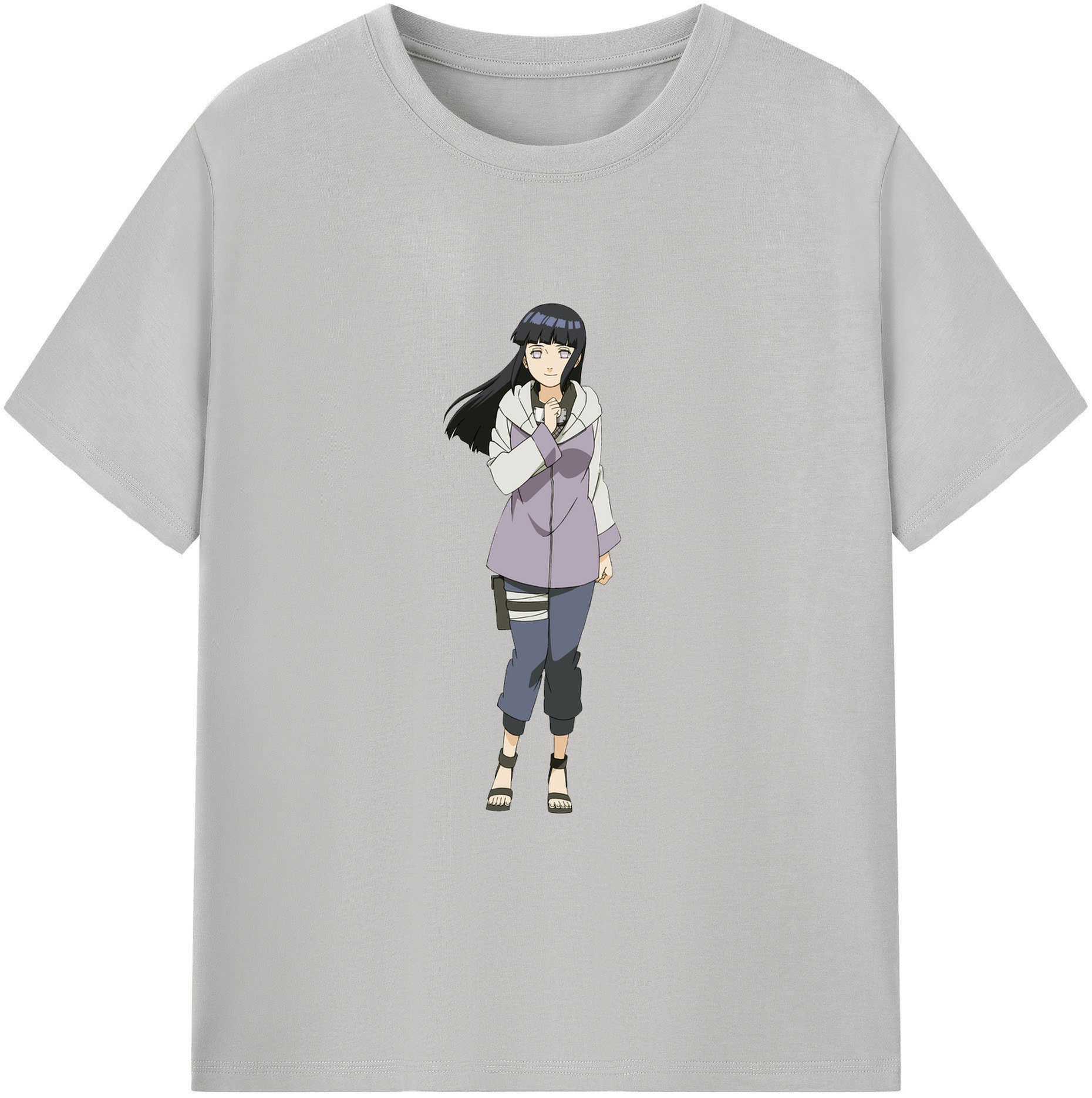 （画像用） NARUTO -ナルト- 日向ヒナタ Hyūga Hinata 綿100％ メンズ半袖Tシャツ｜肌触りやわらか＆通気性