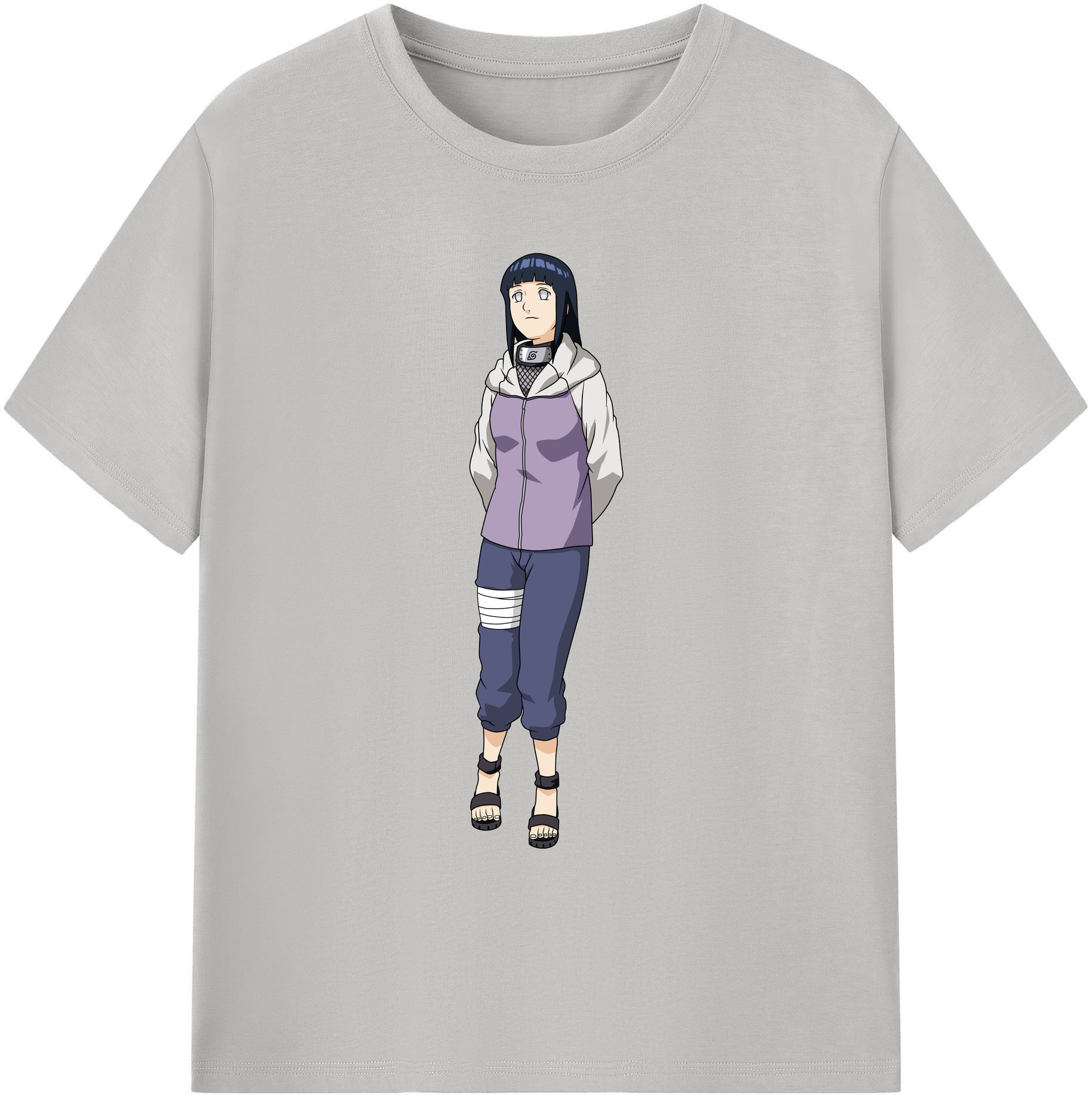 （画像用） NARUTO -ナルト- 日向ヒナタ Hyūga Hinata 綿100％ メンズ半袖Tシャツ｜肌触りやわらか＆通気性