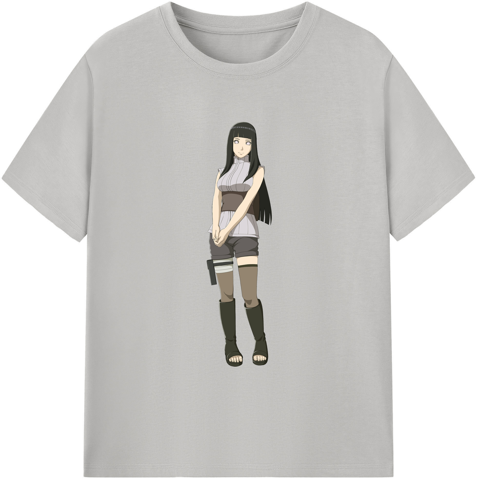 （画像用） NARUTO -ナルト- 日向ヒナタ Hyūga Hinata 綿100％ メンズ半袖Tシャツ｜肌触りやわらか＆通気性