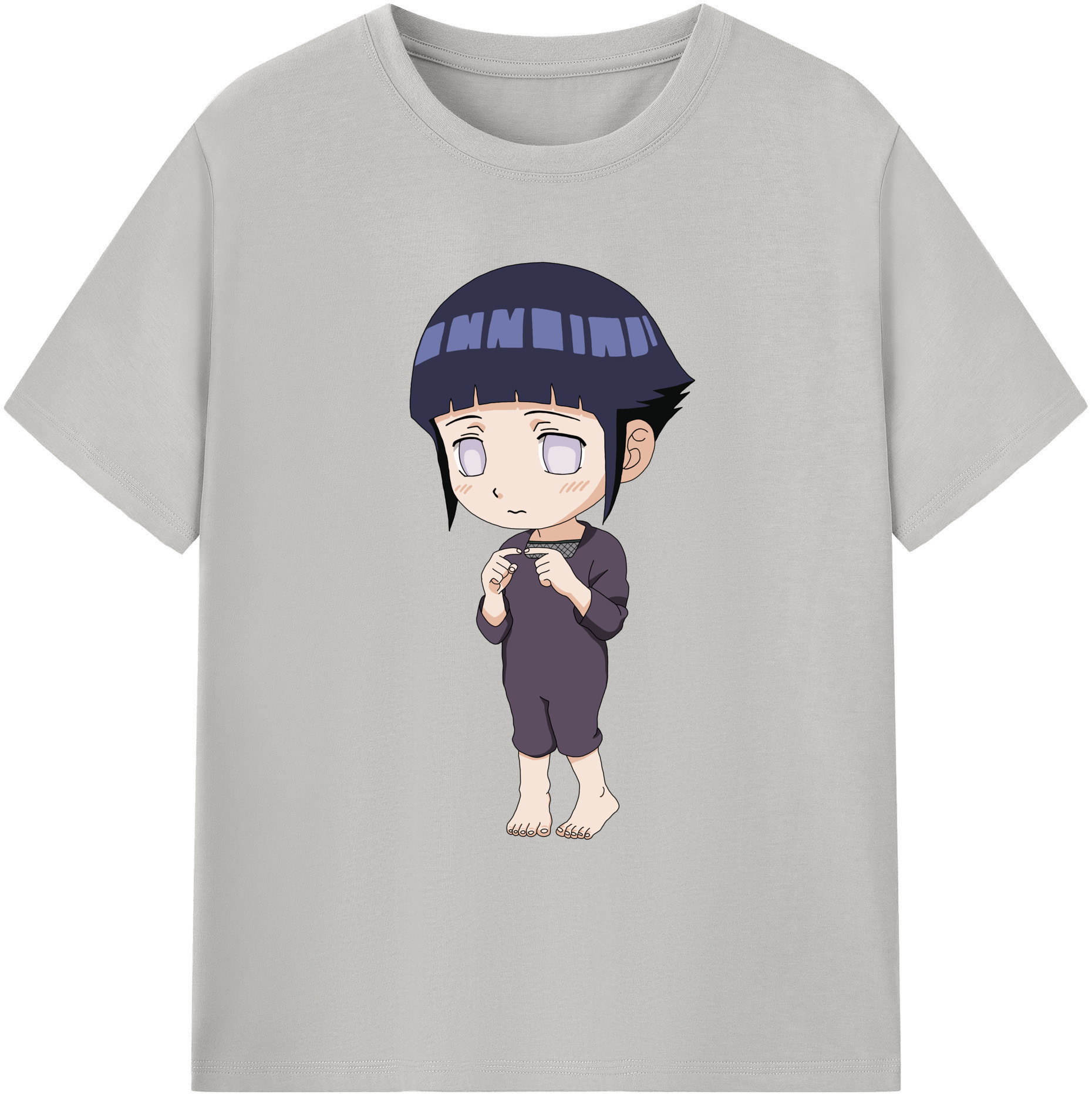 （画像用） NARUTO -ナルト- 日向ヒナタ Hyūga Hinata 綿100％ メンズ半袖Tシャツ｜肌触りやわらか＆通気性