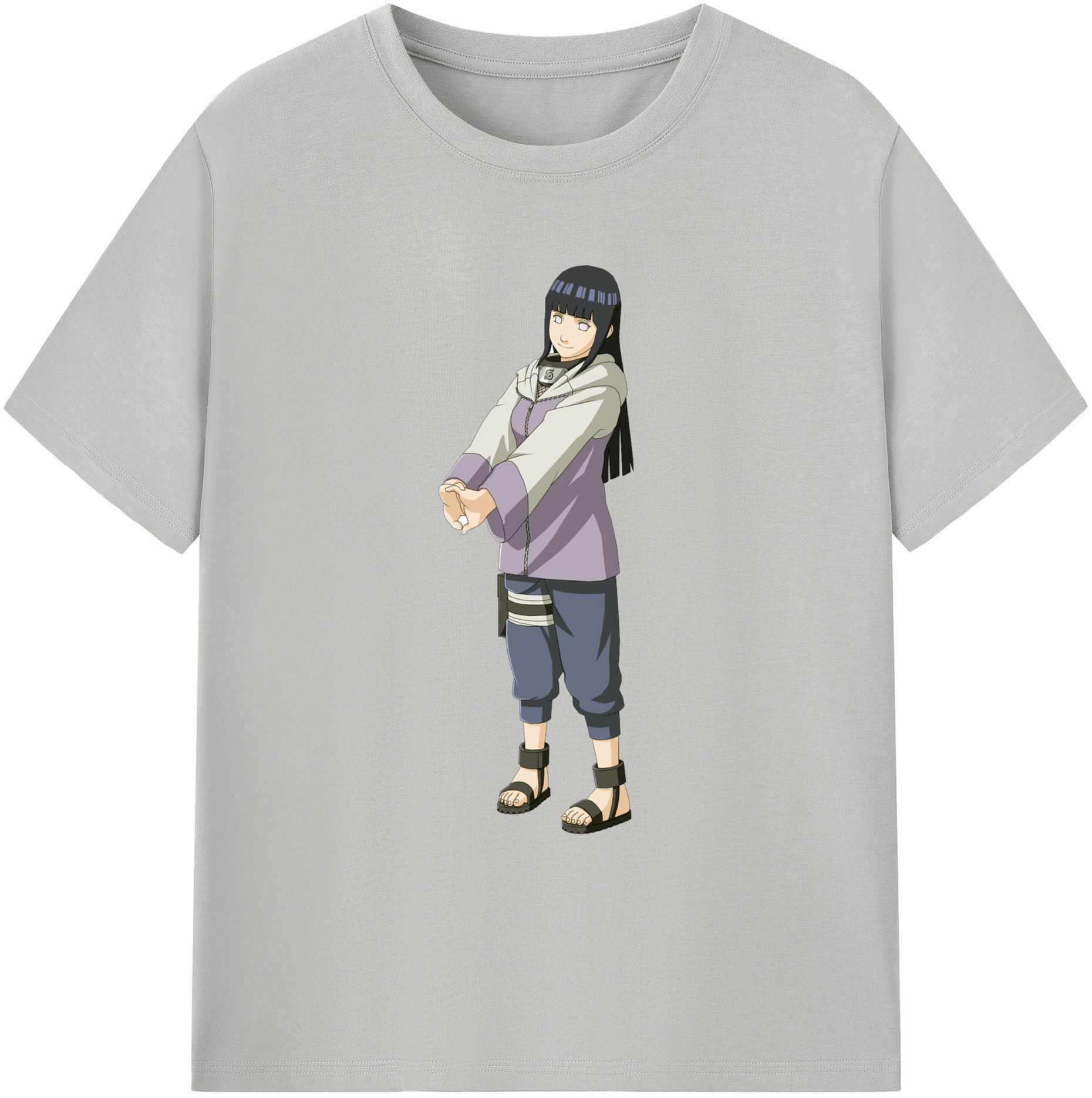 （画像用） NARUTO -ナルト- 日向ヒナタ Hyūga Hinata 綿100％ メンズ半袖Tシャツ｜肌触りやわらか＆通気性