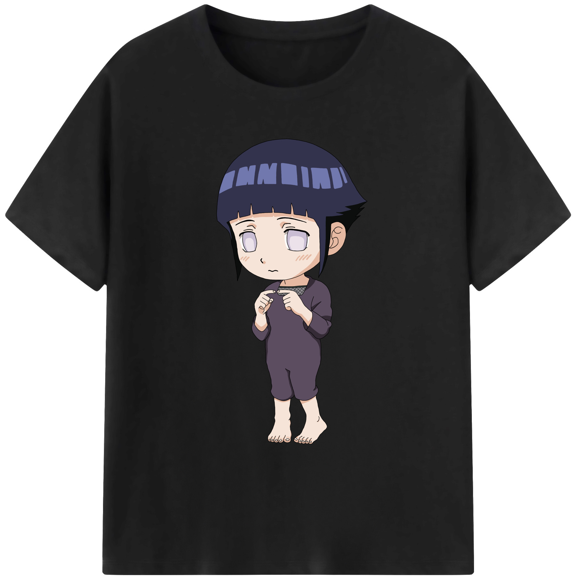 （画像用） NARUTO -ナルト- 日向ヒナタ Hyūga Hinata 綿100％ メンズ半袖Tシャツ｜肌触りやわらか＆通気性