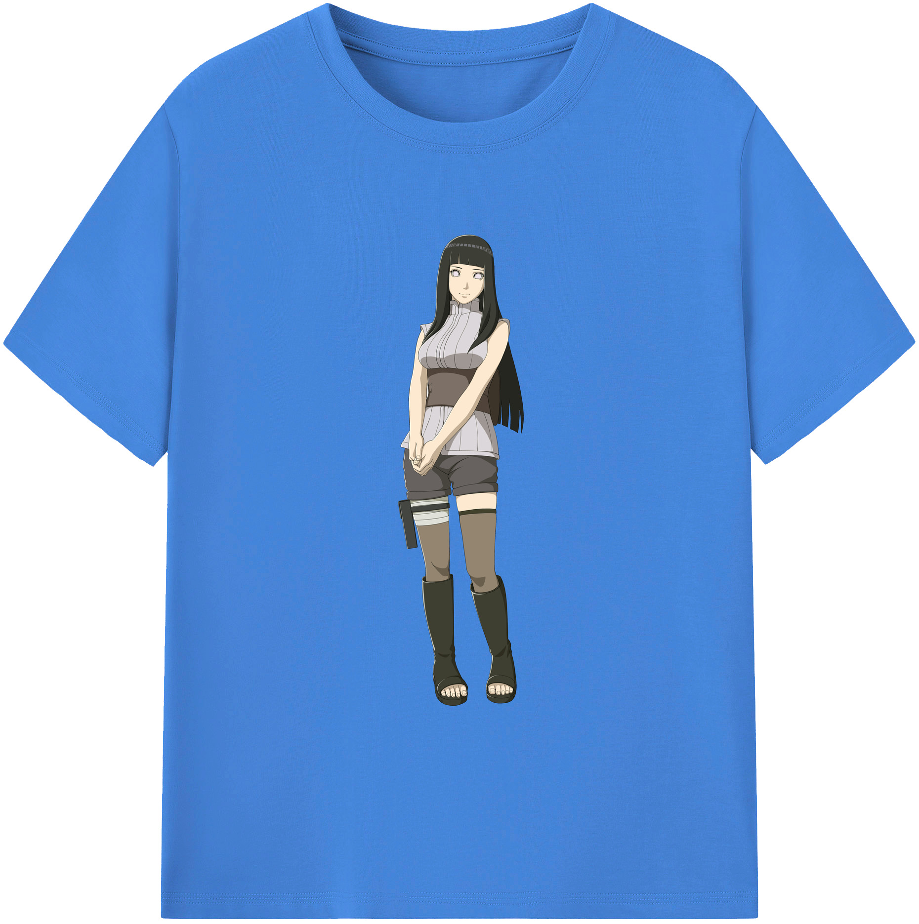（画像用） NARUTO -ナルト- 日向ヒナタ Hyūga Hinata 綿100％ メンズ半袖Tシャツ｜肌触りやわらか＆通気性
