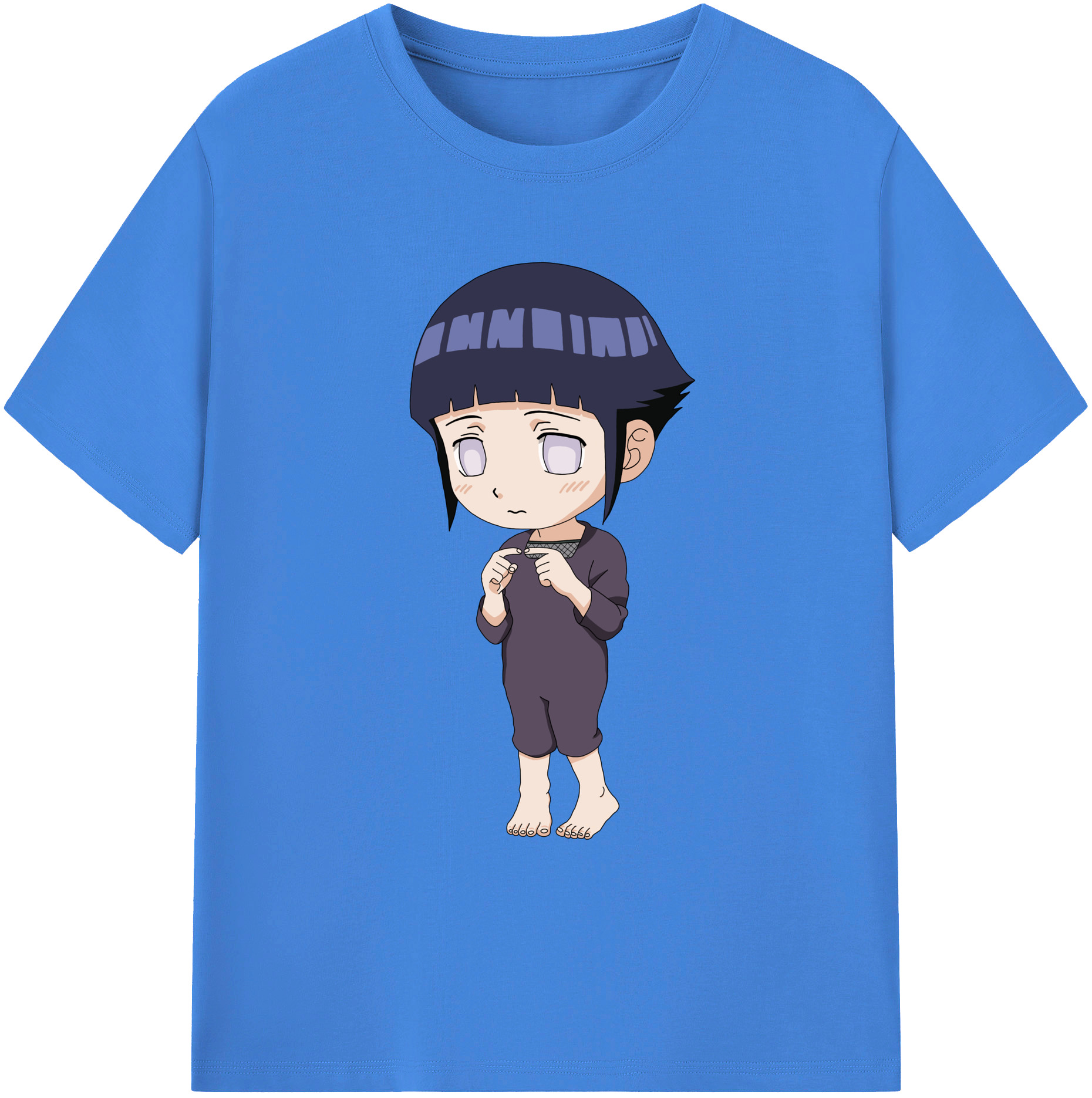 （画像用） NARUTO -ナルト- 日向ヒナタ Hyūga Hinata 綿100％ メンズ半袖Tシャツ｜肌触りやわらか＆通気性