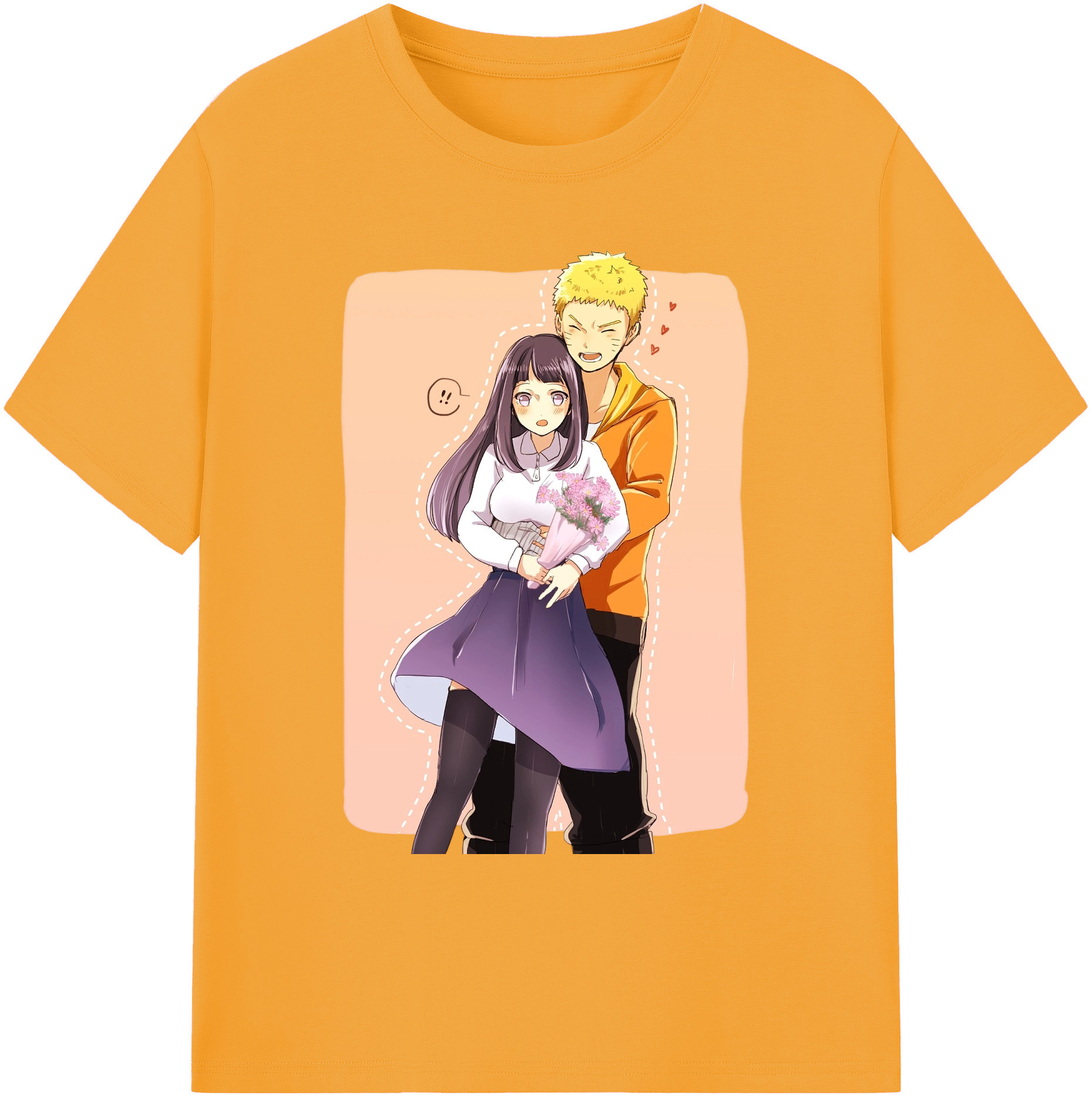 （画像用） NARUTO -ナルト- 日向ヒナタ Hyūga Hinata 綿100％ メンズ半袖Tシャツ｜肌触りやわらか＆通気性