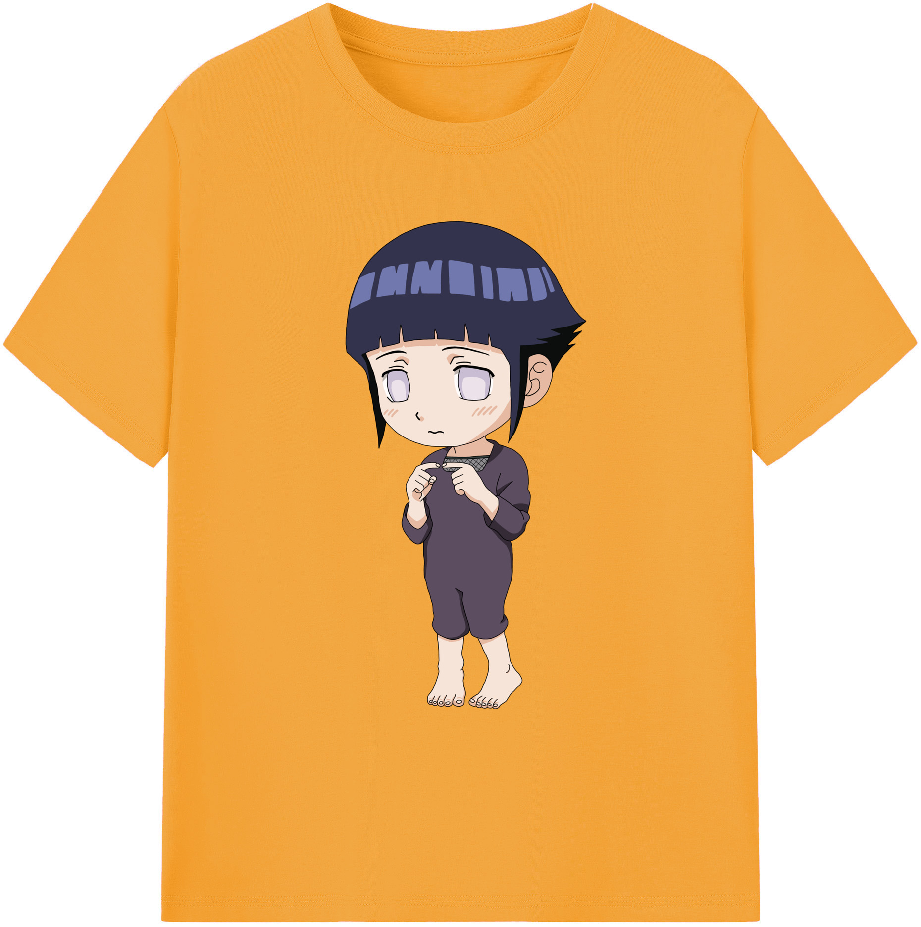 （画像用） NARUTO -ナルト- 日向ヒナタ Hyūga Hinata 綿100％ メンズ半袖Tシャツ｜肌触りやわらか＆通気性