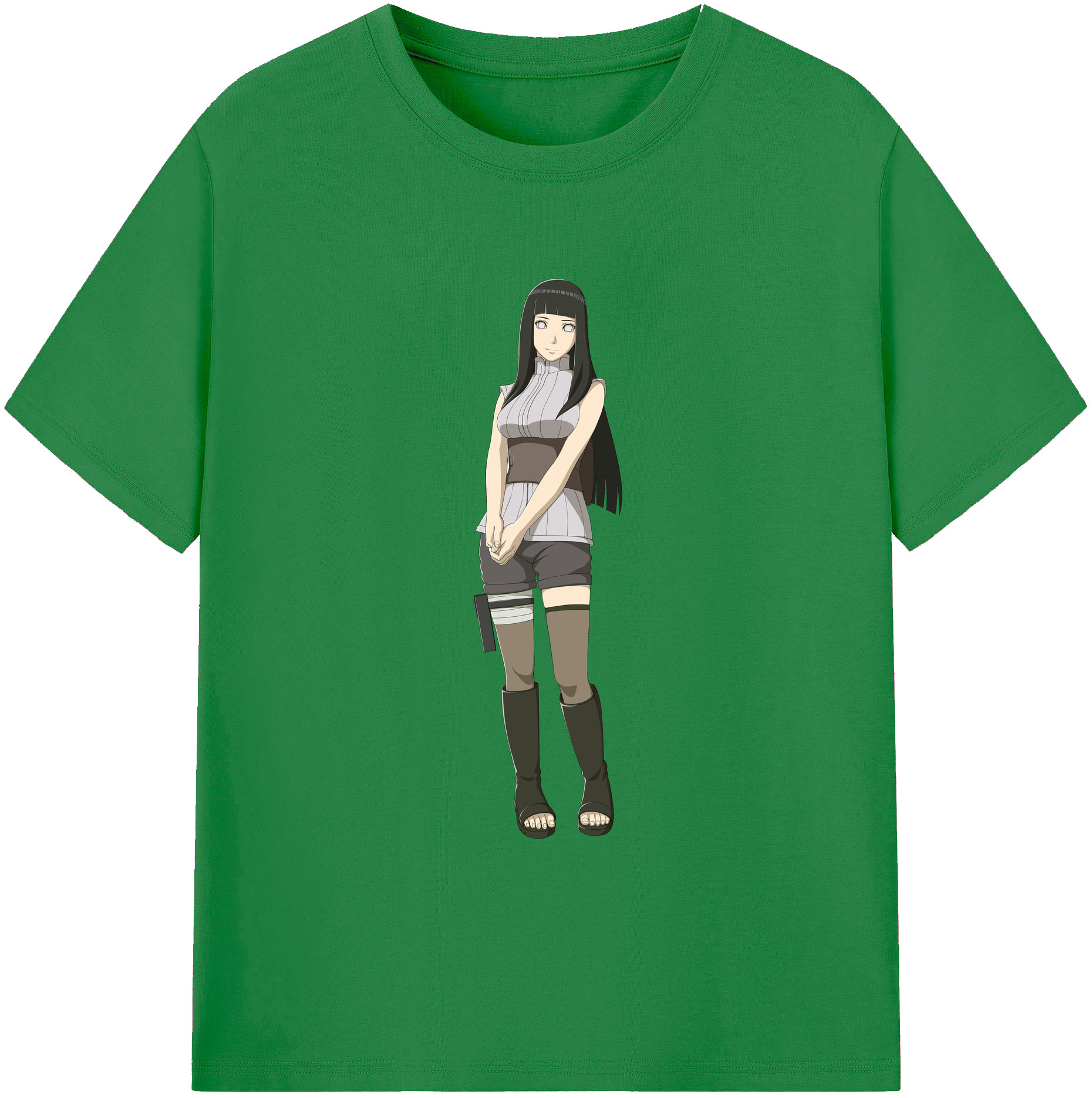 （画像用） NARUTO -ナルト- 日向ヒナタ Hyūga Hinata 綿100％ メンズ半袖Tシャツ｜肌触りやわらか＆通気性