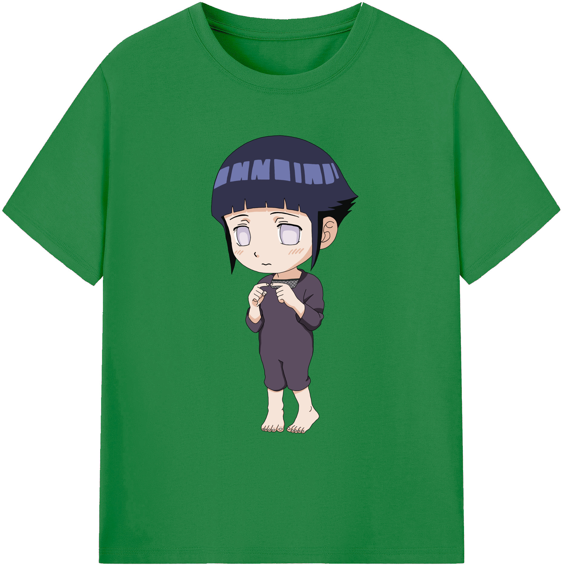 （画像用） NARUTO -ナルト- 日向ヒナタ Hyūga Hinata 綿100％ メンズ半袖Tシャツ｜肌触りやわらか＆通気性