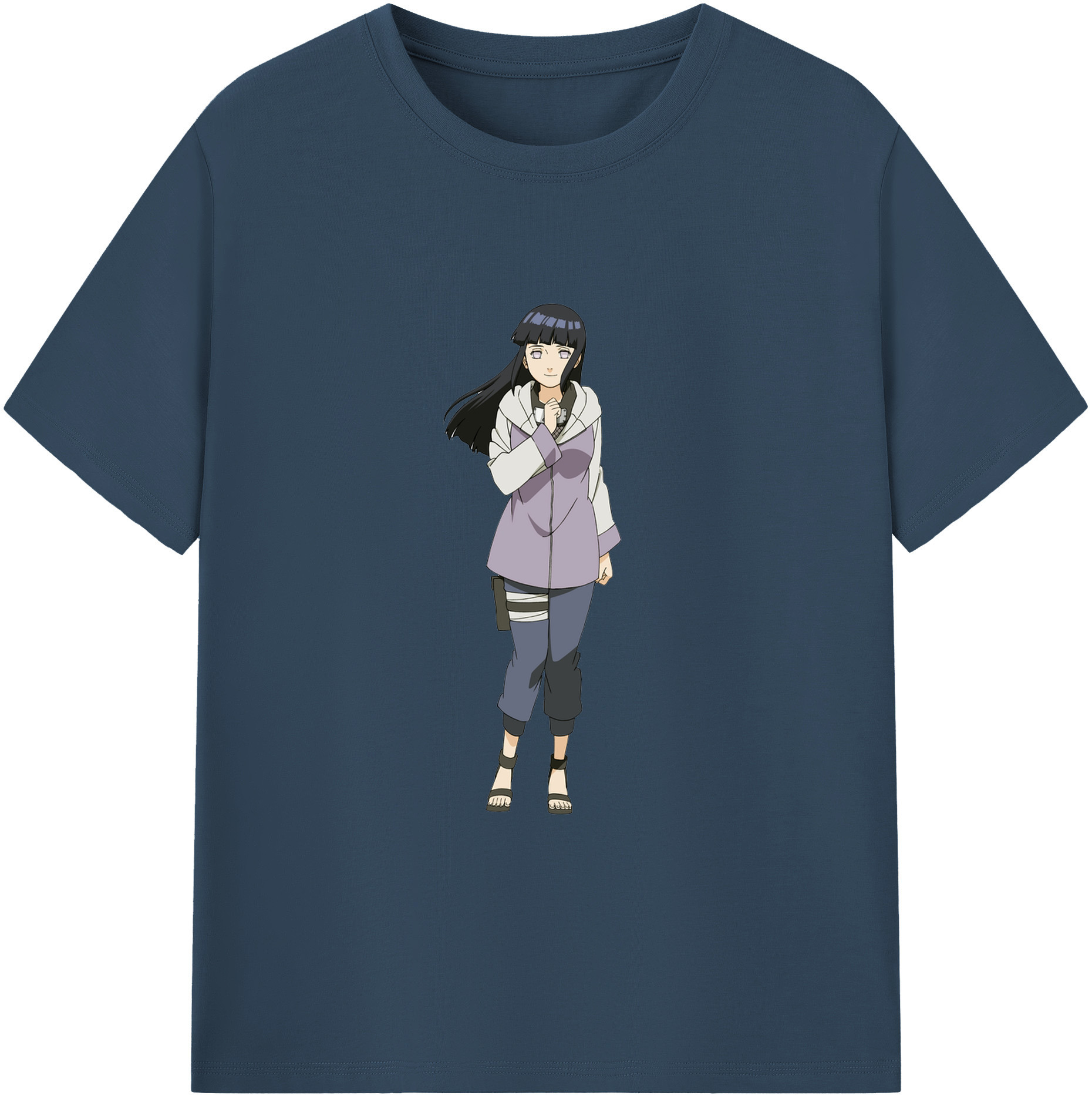 （画像用） NARUTO -ナルト- 日向ヒナタ Hyūga Hinata 綿100％ メンズ半袖Tシャツ｜肌触りやわらか＆通気性