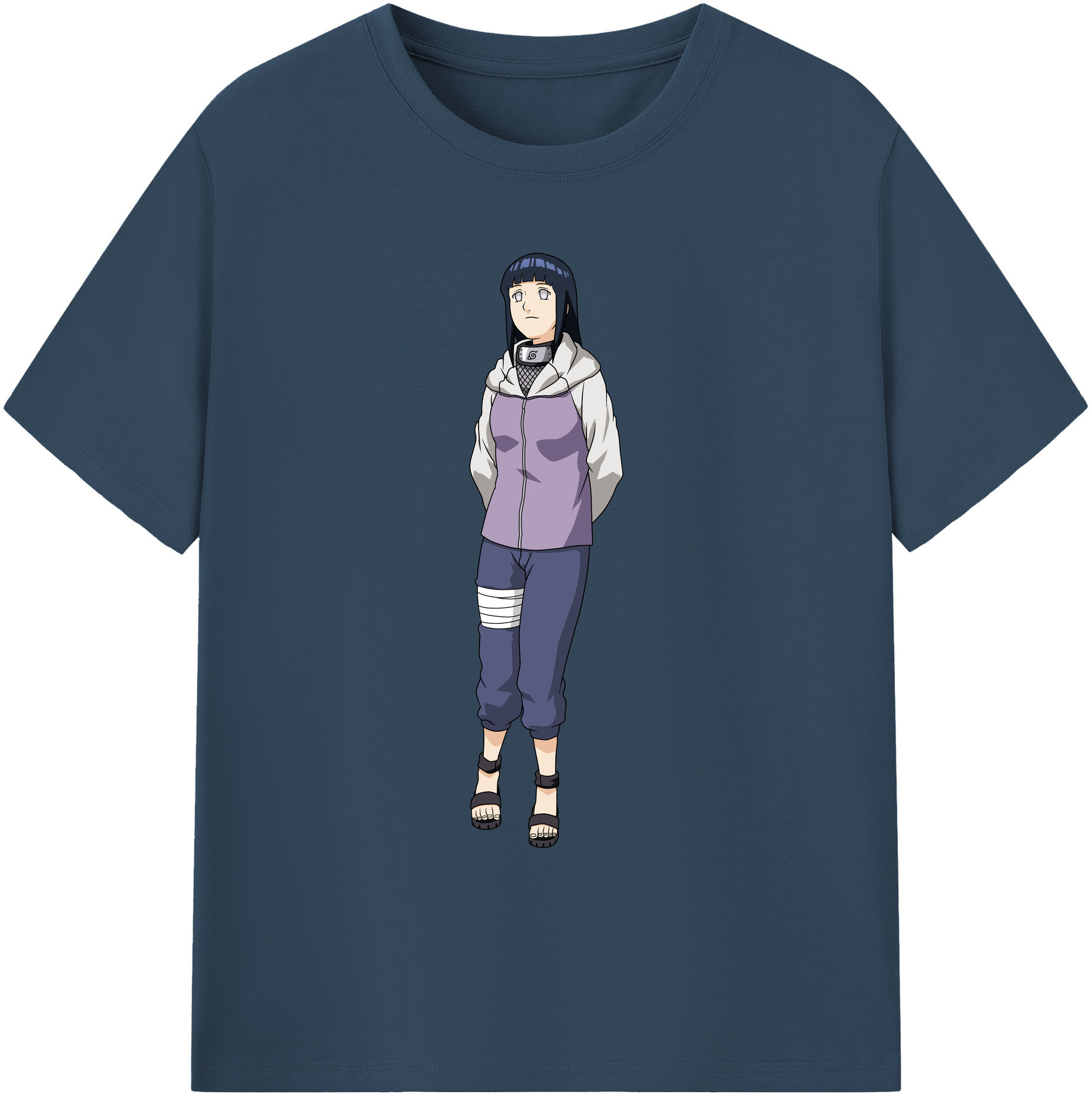 （画像用） NARUTO -ナルト- 日向ヒナタ Hyūga Hinata 綿100％ メンズ半袖Tシャツ｜肌触りやわらか＆通気性