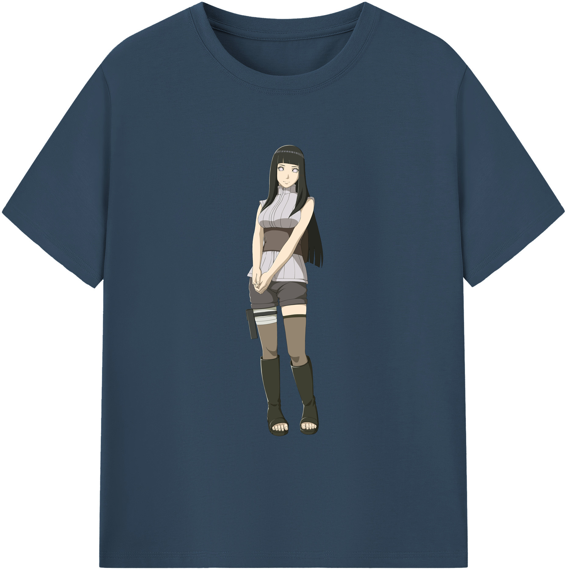 （画像用） NARUTO -ナルト- 日向ヒナタ Hyūga Hinata 綿100％ メンズ半袖Tシャツ｜肌触りやわらか＆通気性