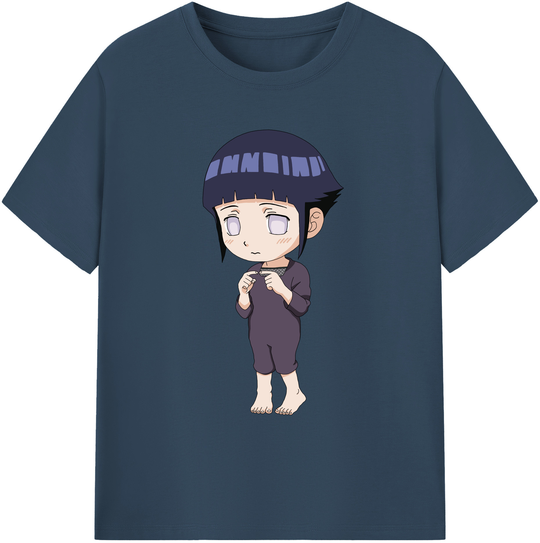 （画像用） NARUTO -ナルト- 日向ヒナタ Hyūga Hinata 綿100％ メンズ半袖Tシャツ｜肌触りやわらか＆通気性