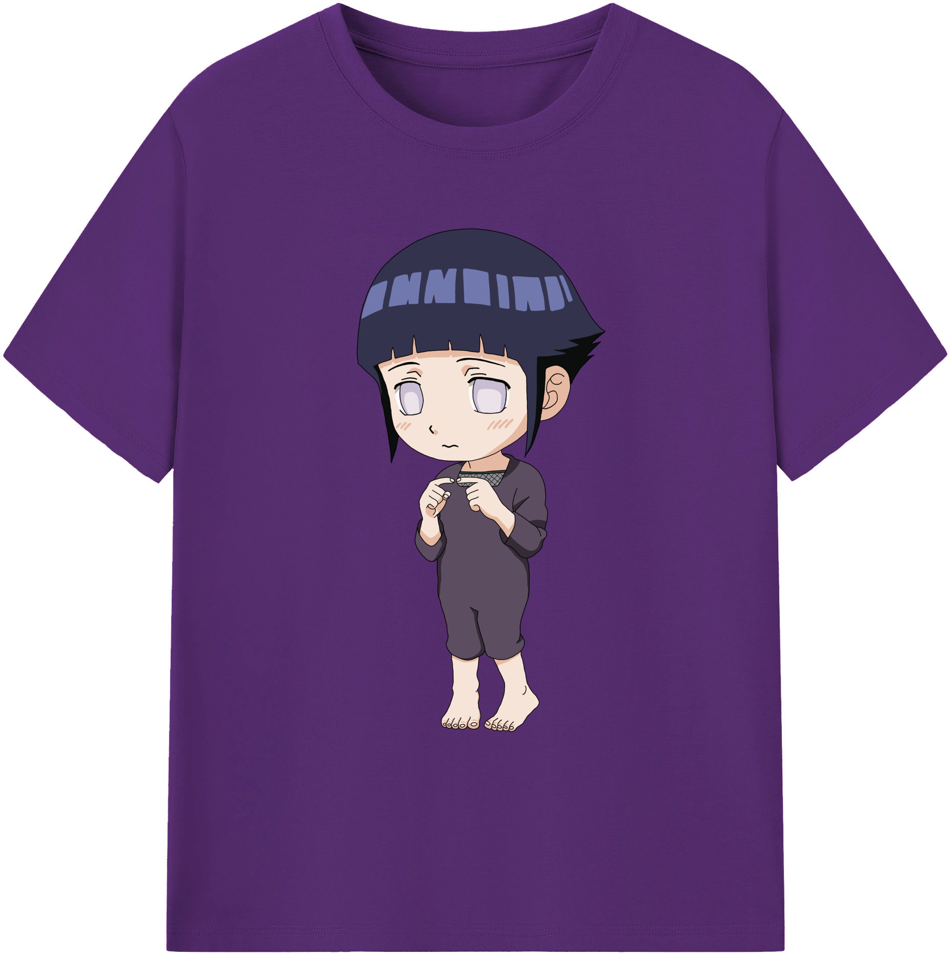 （画像用） NARUTO -ナルト- 日向ヒナタ Hyūga Hinata 綿100％ メンズ半袖Tシャツ｜肌触りやわらか＆通気性