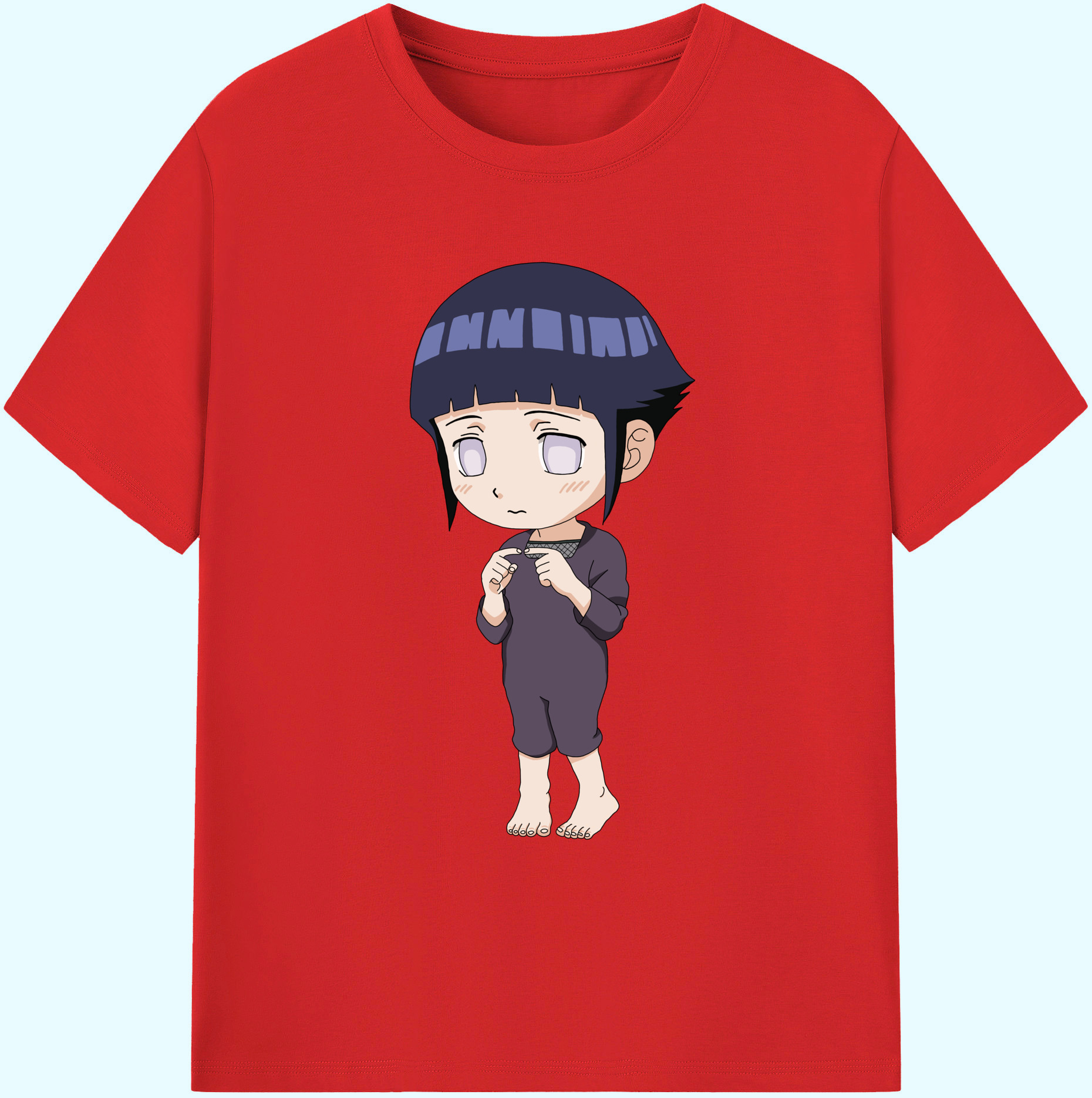 （画像用） NARUTO -ナルト- 日向ヒナタ Hyūga Hinata 綿100％ メンズ半袖Tシャツ｜肌触りやわらか＆通気性