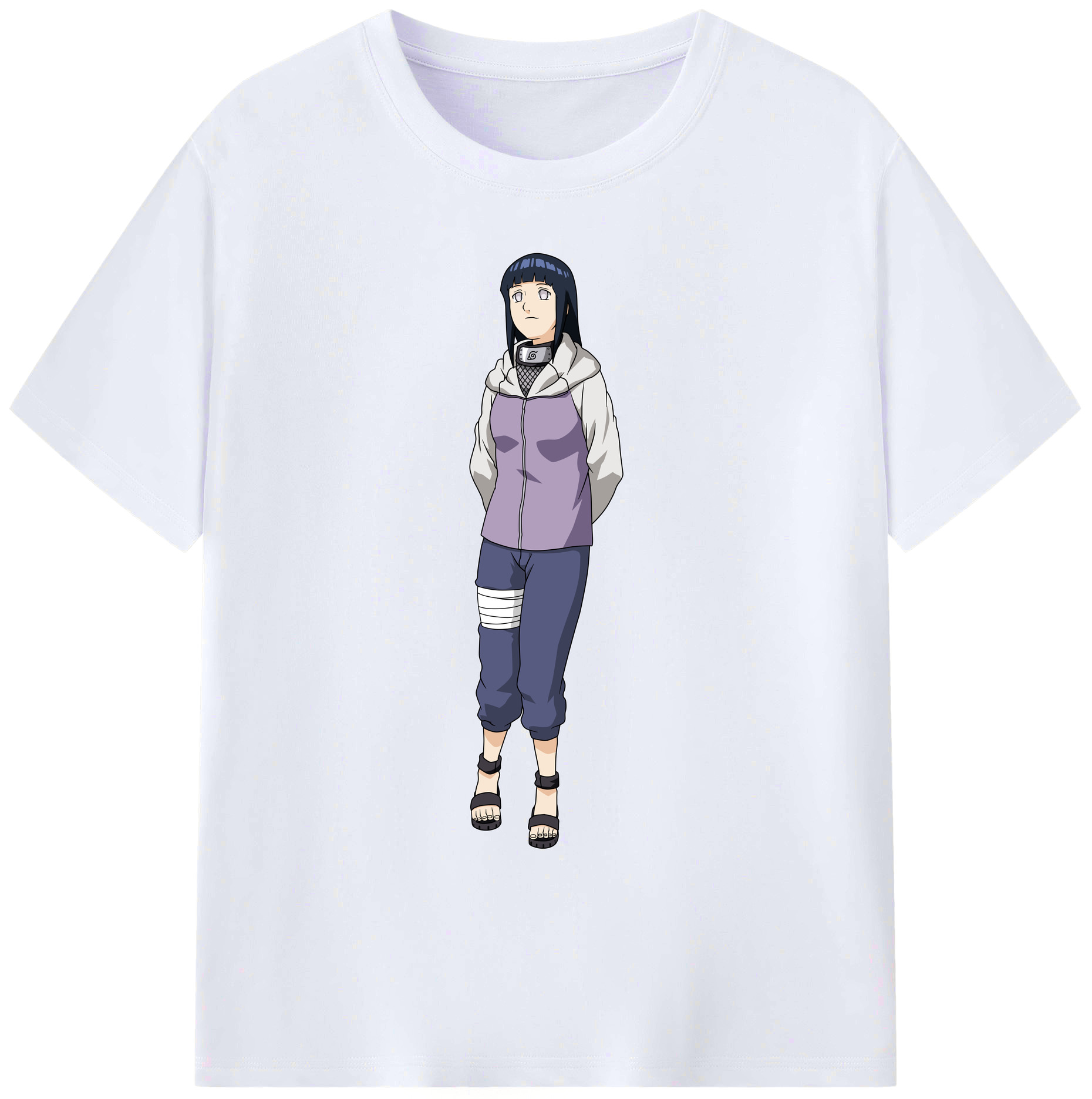 （画像用） NARUTO -ナルト- 日向ヒナタ Hyūga Hinata 綿100％ メンズ半袖Tシャツ｜肌触りやわらか＆通気性