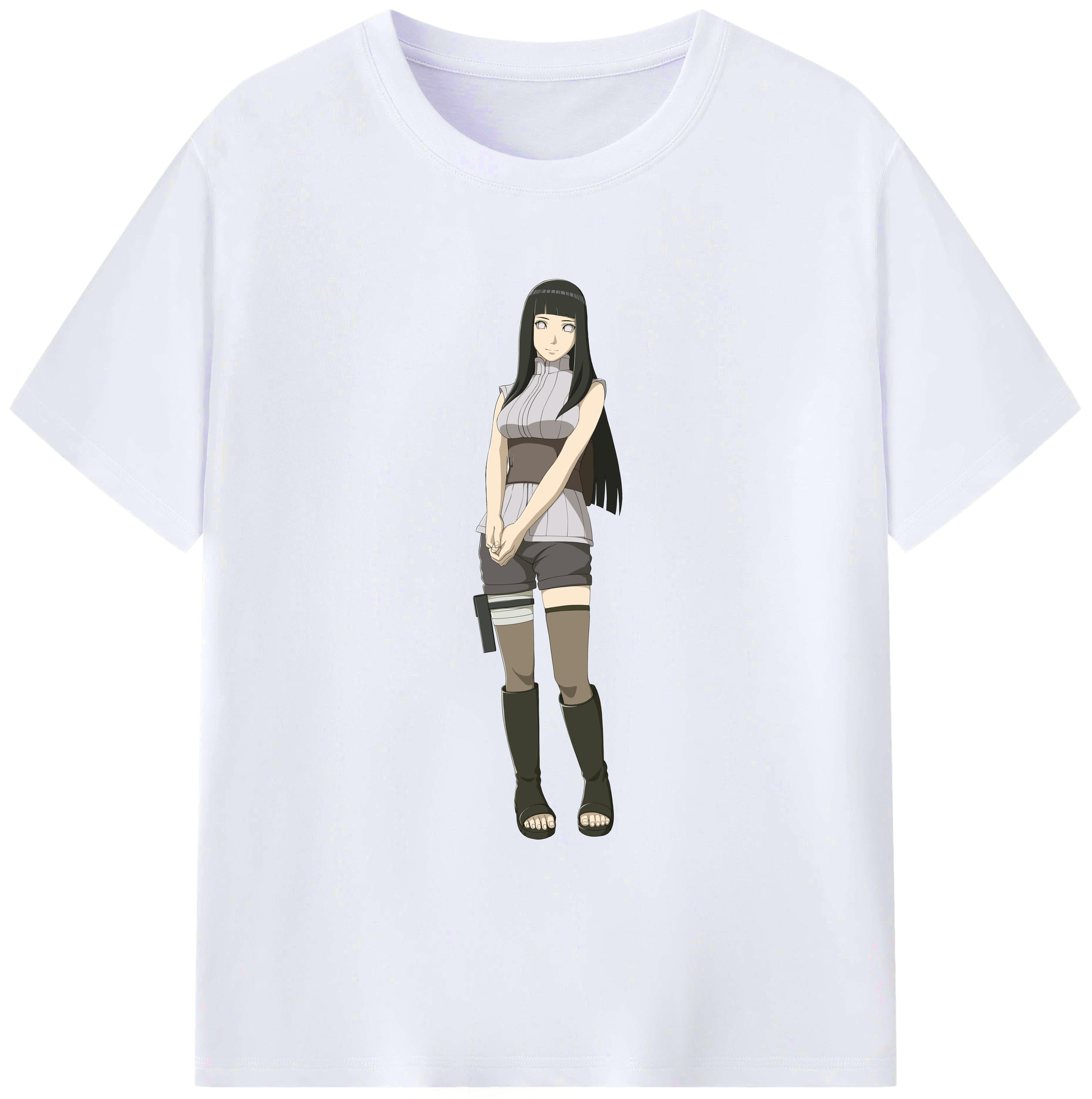 （画像用） NARUTO -ナルト- 日向ヒナタ Hyūga Hinata 綿100％ メンズ半袖Tシャツ｜肌触りやわらか＆通気性