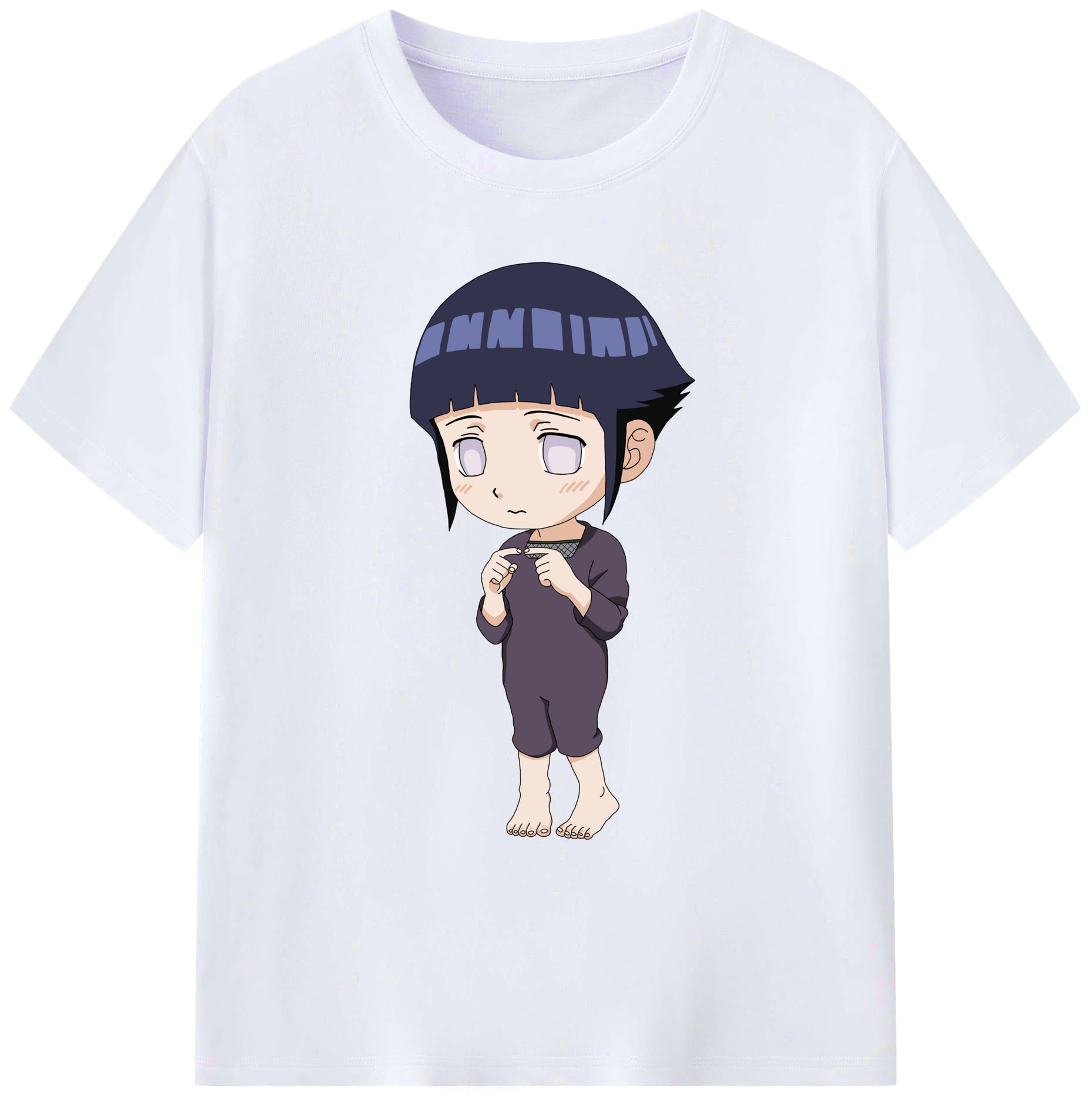 （画像用） NARUTO -ナルト- 日向ヒナタ Hyūga Hinata 綿100％ メンズ半袖Tシャツ｜肌触りやわらか＆通気性