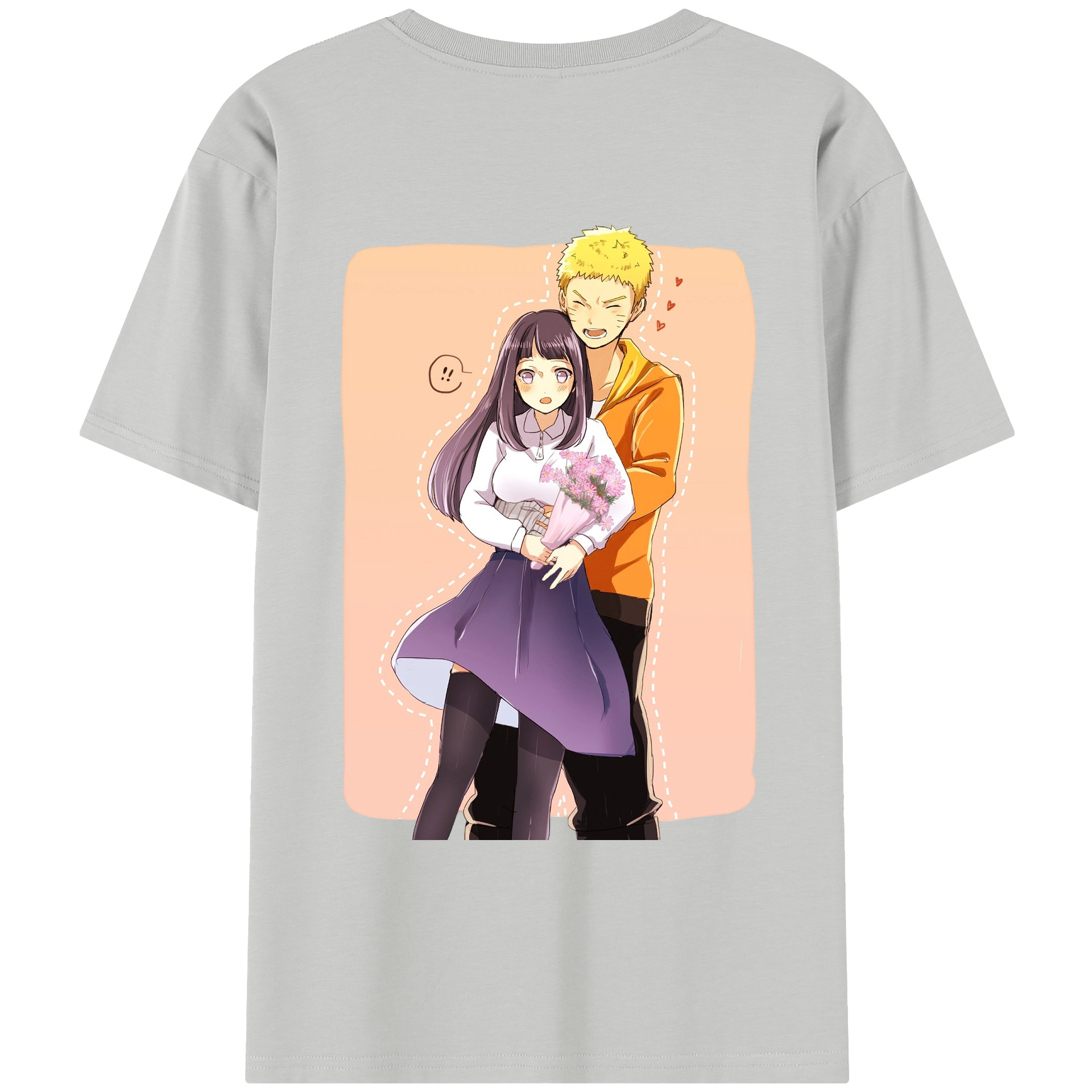 （画像用） NARUTO -ナルト- 日向ヒナタ Hyūga Hinata レディース半袖Tシャツ(バックプリント)