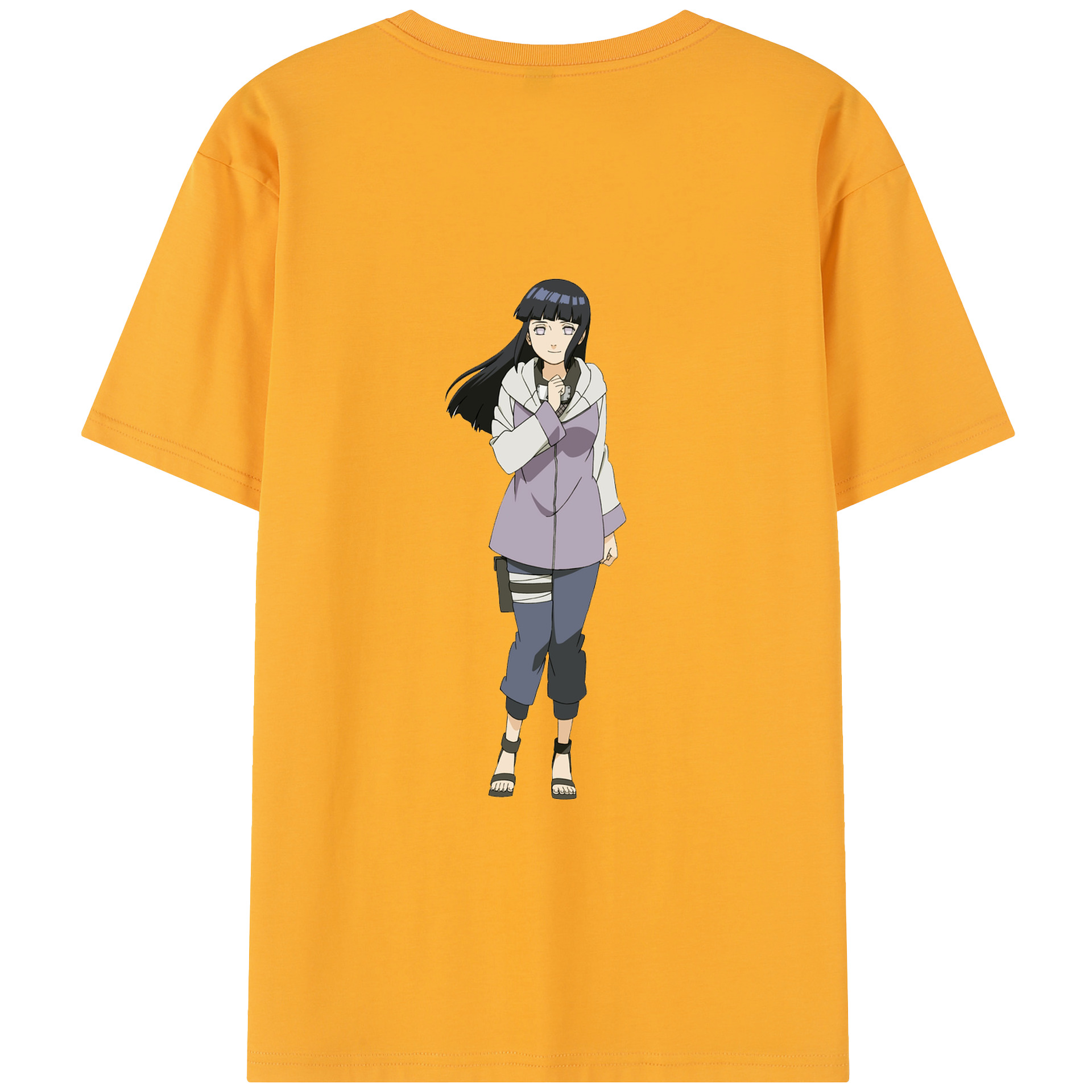 （画像用） NARUTO -ナルト- 日向ヒナタ Hyūga Hinata レディース半袖Tシャツ(バックプリント)