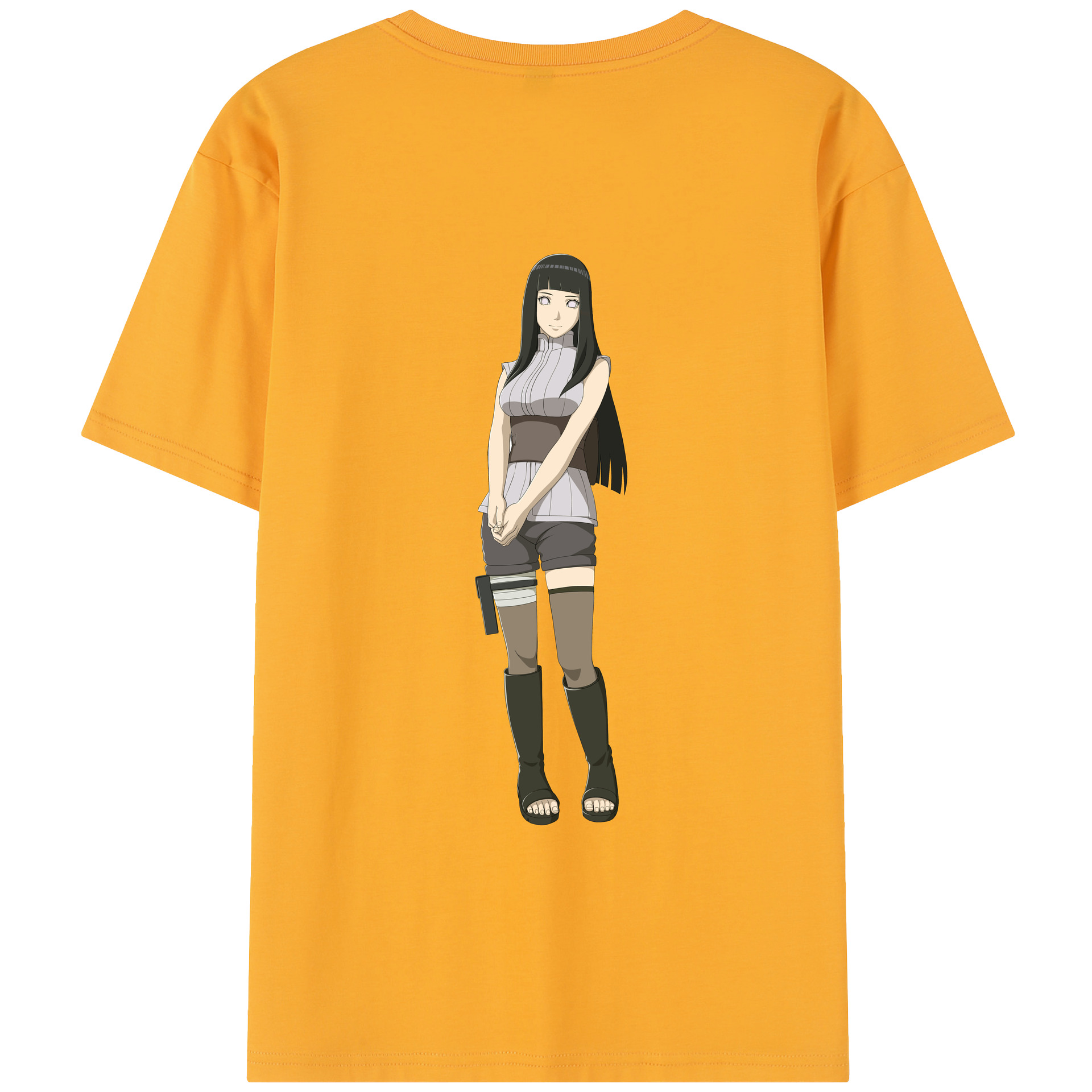 （画像用） NARUTO -ナルト- 日向ヒナタ Hyūga Hinata レディース半袖Tシャツ(バックプリント)