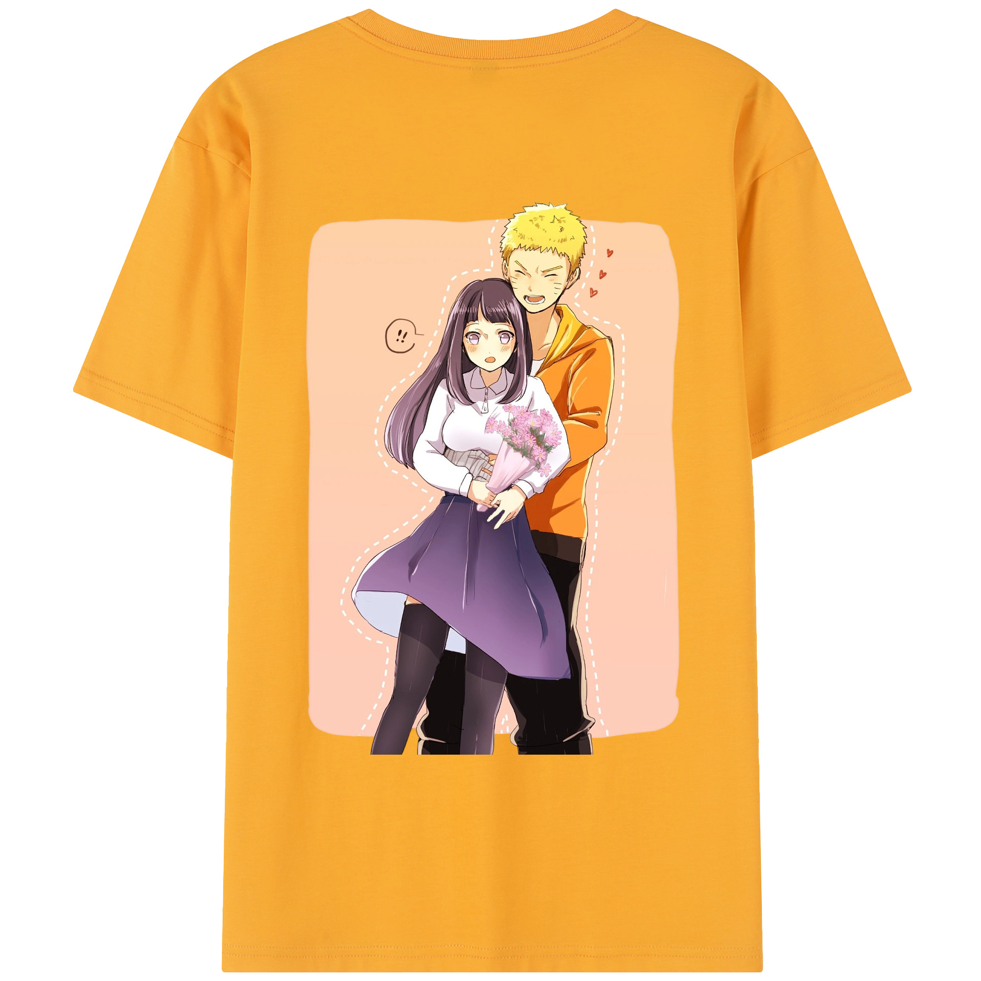 （画像用） NARUTO -ナルト- 日向ヒナタ Hyūga Hinata レディース半袖Tシャツ(バックプリント)