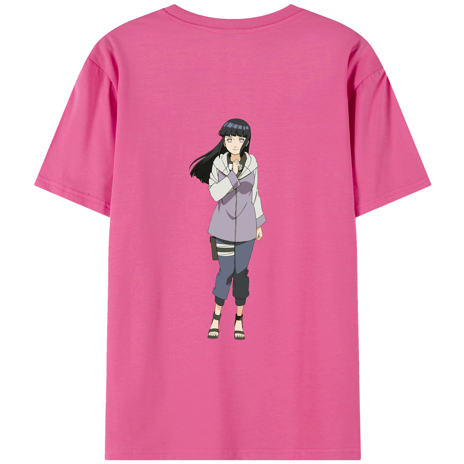 （画像用） NARUTO -ナルト- 日向ヒナタ Hyūga Hinata レディース半袖Tシャツ(バックプリント)