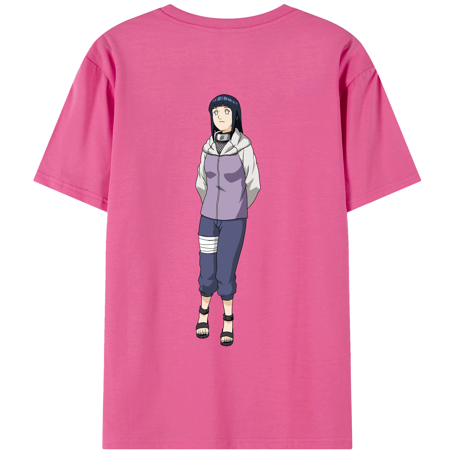 （画像用） NARUTO -ナルト- 日向ヒナタ Hyūga Hinata レディース半袖Tシャツ(バックプリント)
