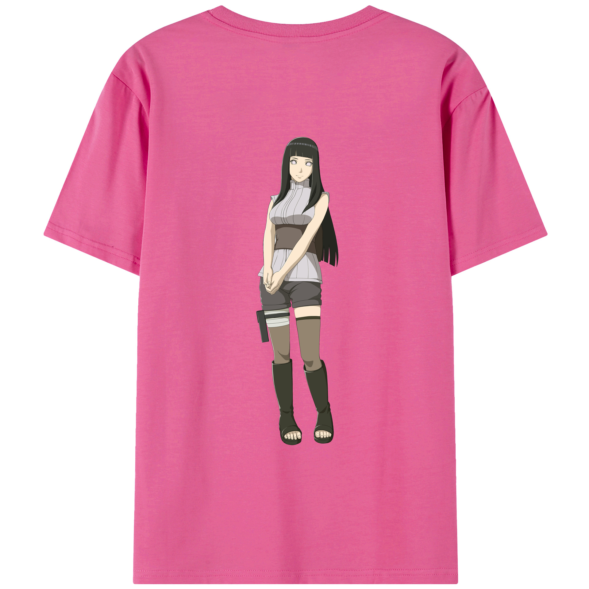 （画像用） NARUTO -ナルト- 日向ヒナタ Hyūga Hinata レディース半袖Tシャツ(バックプリント)