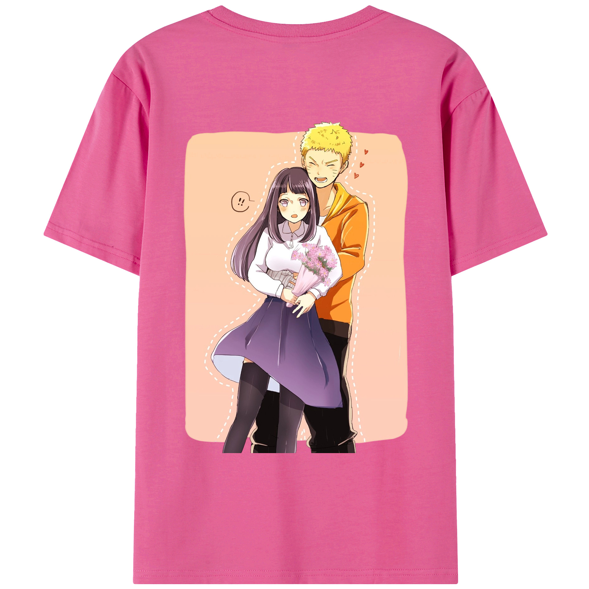 （画像用） NARUTO -ナルト- 日向ヒナタ Hyūga Hinata レディース半袖Tシャツ(バックプリント)