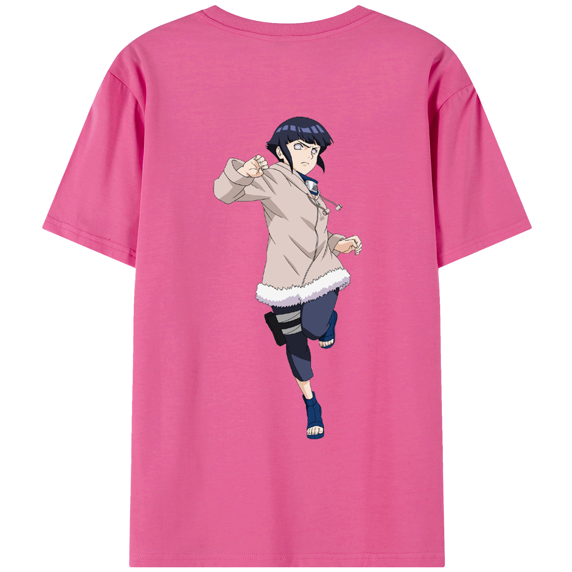 （画像用） NARUTO -ナルト- 日向ヒナタ Hyūga Hinata レディース半袖Tシャツ(バックプリント)