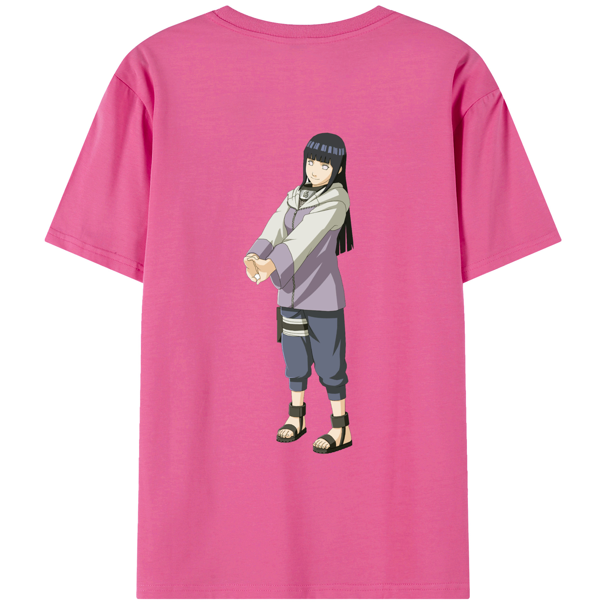 （画像用） NARUTO -ナルト- 日向ヒナタ Hyūga Hinata レディース半袖Tシャツ(バックプリント)