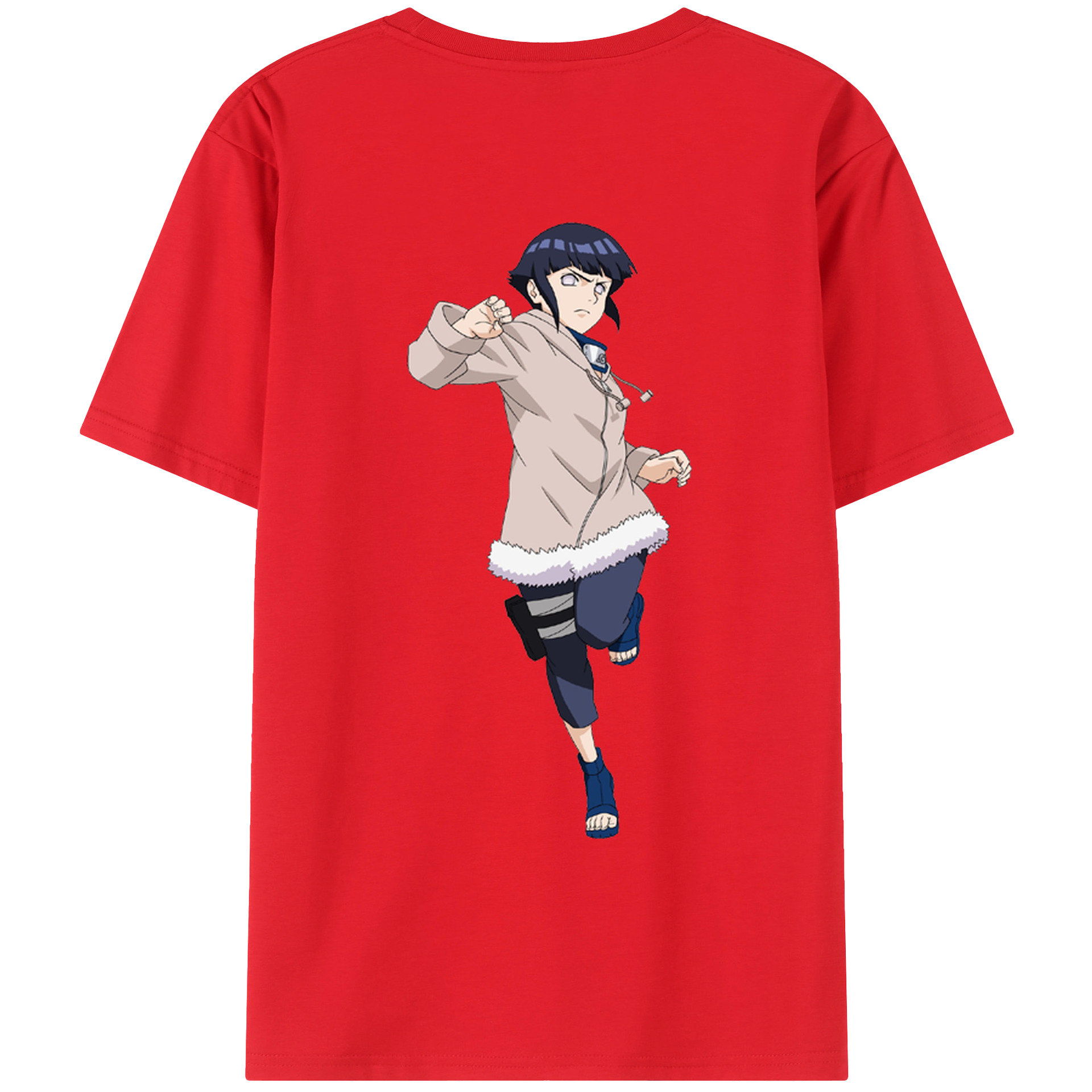 （画像用） NARUTO -ナルト- 日向ヒナタ Hyūga Hinata レディース半袖Tシャツ(バックプリント)