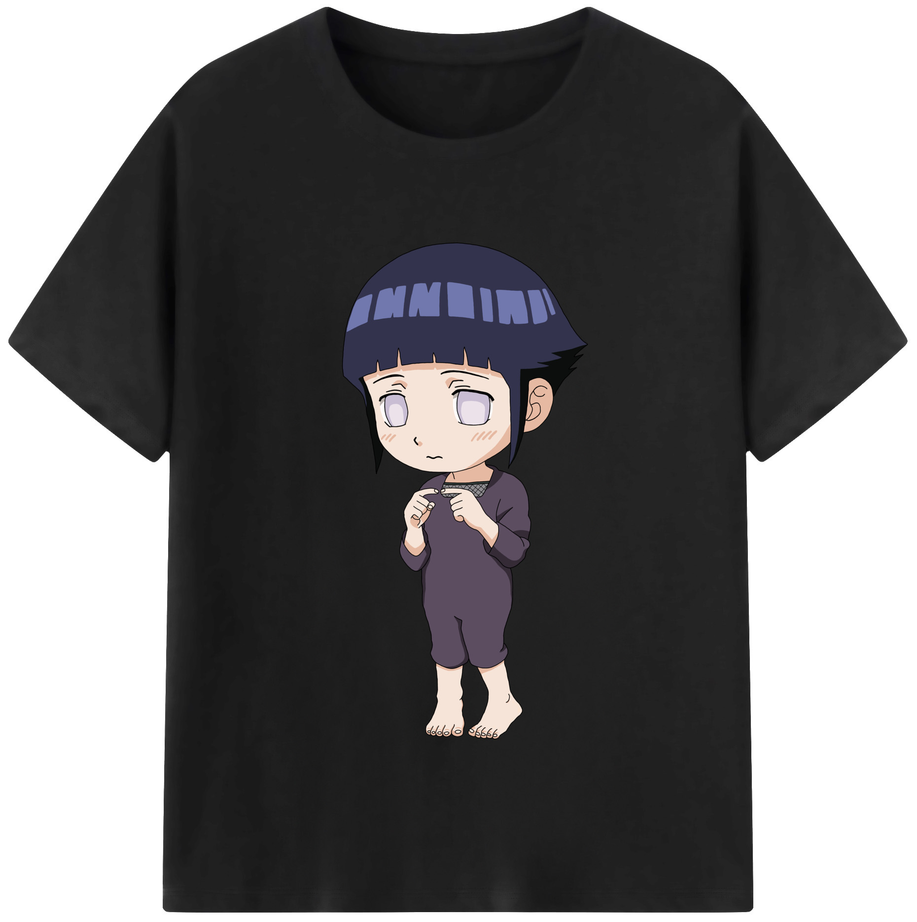 （画像用） NARUTO -ナルト- 日向ヒナタ Hyūga Hinata レディースカジュアルプリントTシャツ（綿100％）