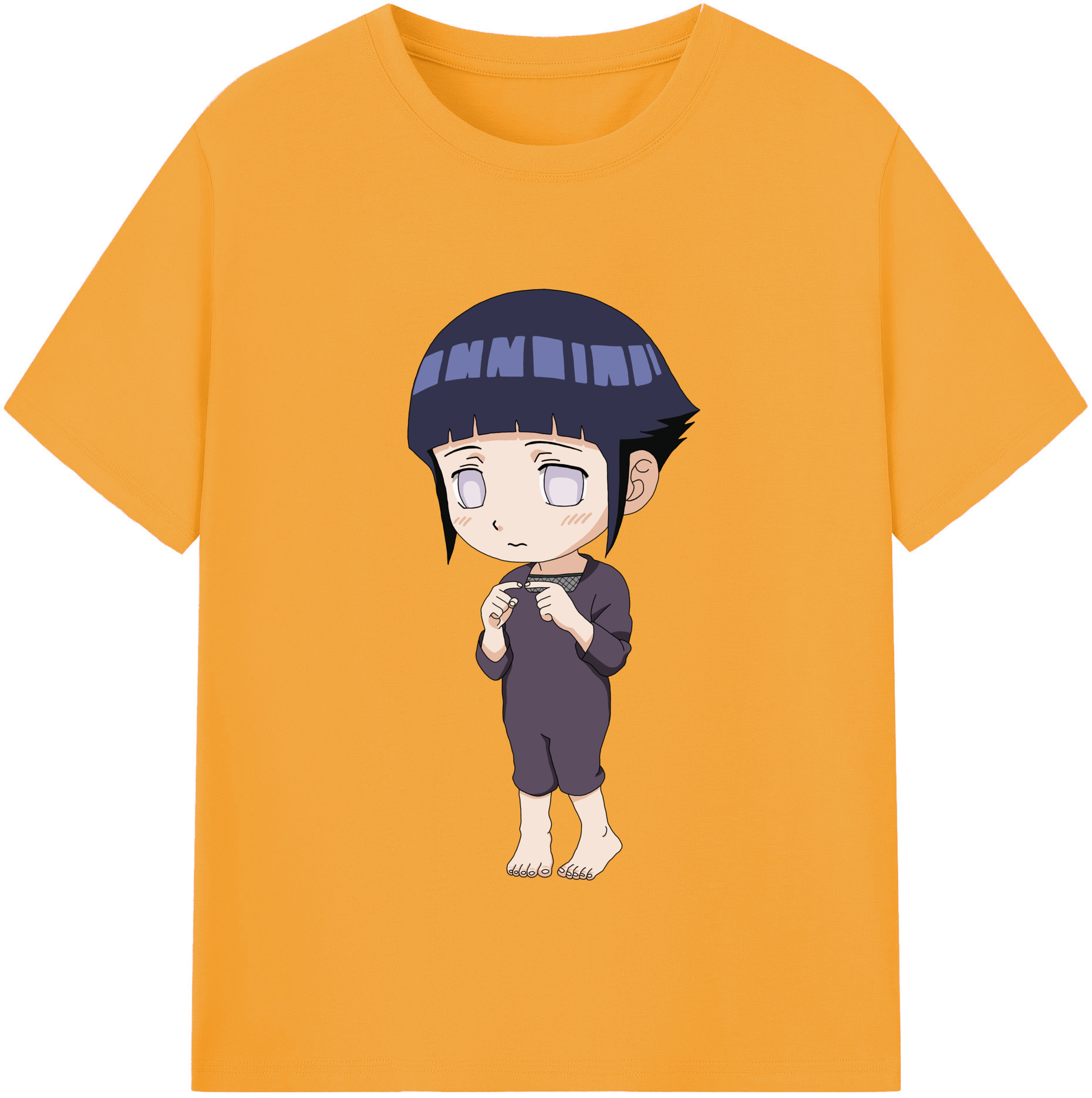 （画像用） NARUTO -ナルト- 日向ヒナタ Hyūga Hinata レディースカジュアルプリントTシャツ（綿100％）