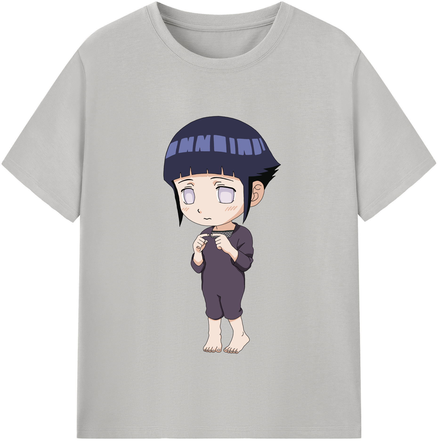 （画像用） NARUTO -ナルト- 日向ヒナタ Hyūga Hinata レディースカジュアルプリントTシャツ（綿100％）