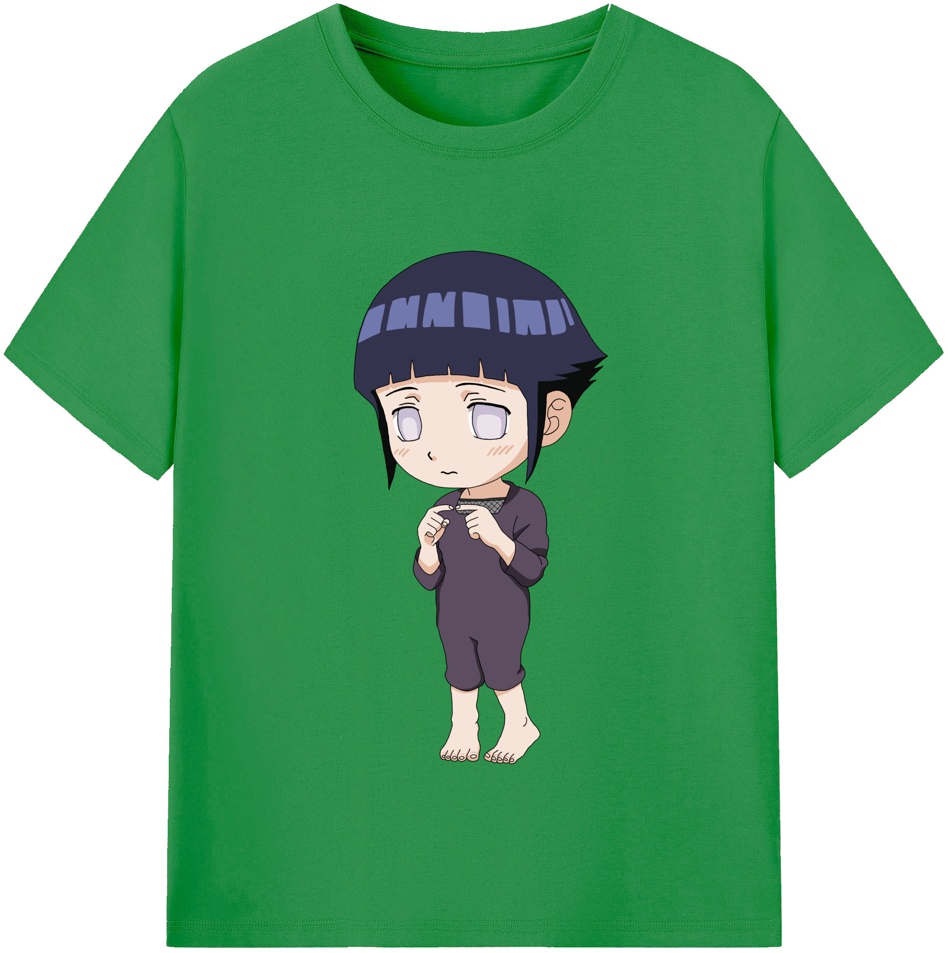 （画像用） NARUTO -ナルト- 日向ヒナタ Hyūga Hinata レディースカジュアルプリントTシャツ（綿100％）