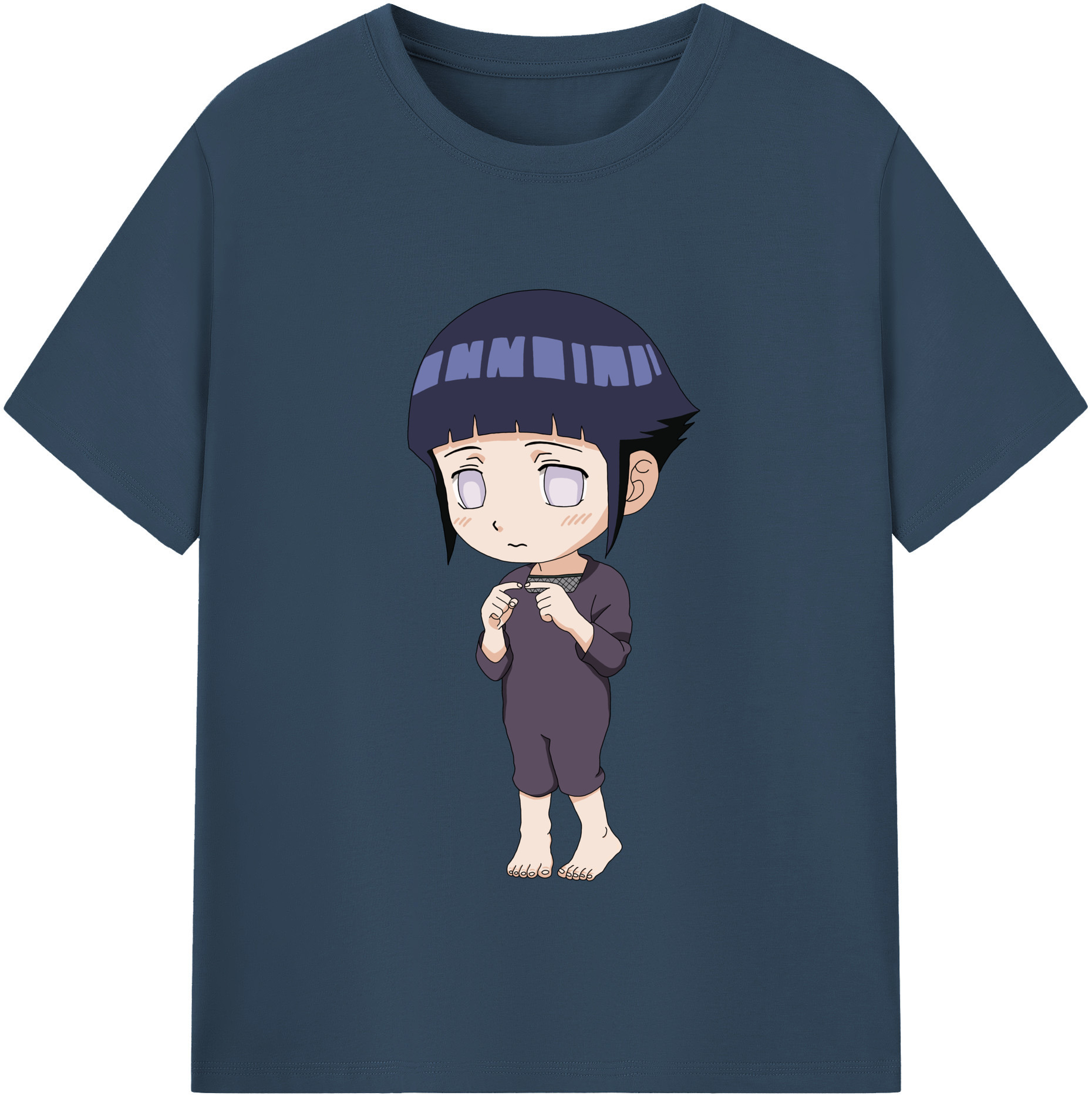 （画像用） NARUTO -ナルト- 日向ヒナタ Hyūga Hinata レディースカジュアルプリントTシャツ（綿100％）