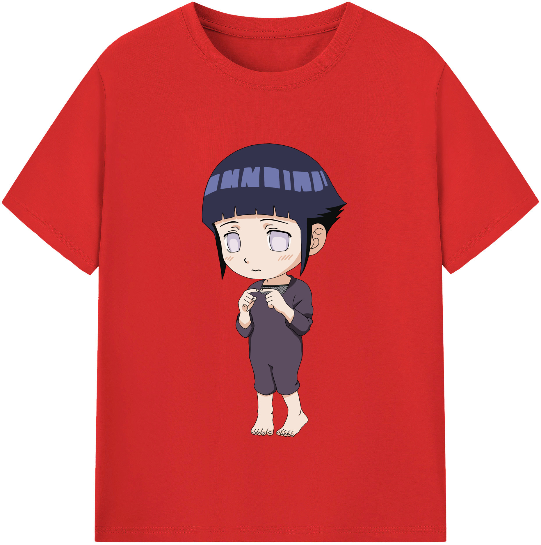 （画像用） NARUTO -ナルト- 日向ヒナタ Hyūga Hinata レディースカジュアルプリントTシャツ（綿100％）
