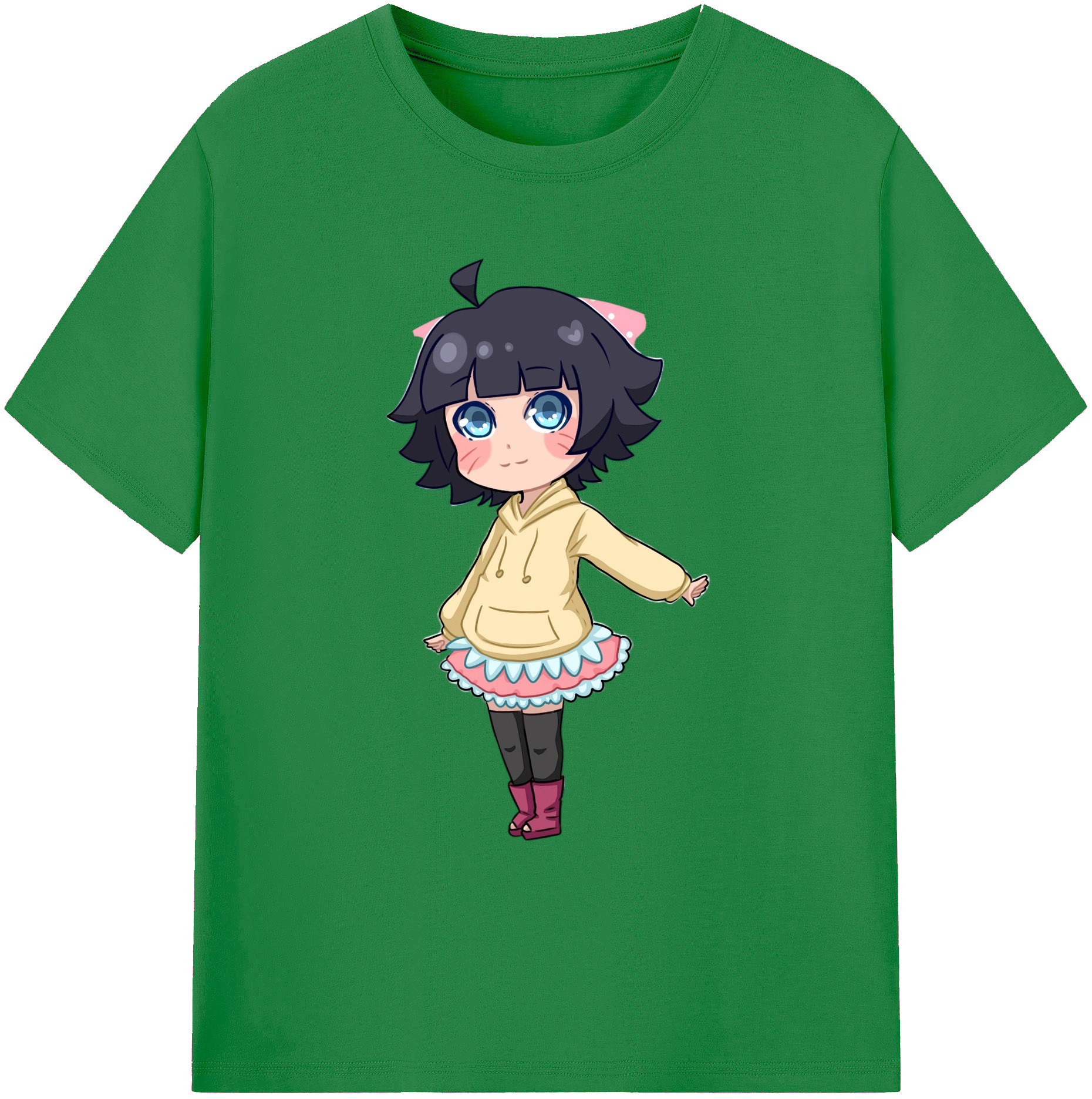 （画像用） NARUTO -ナルト- うずまき ヒマワリ Uzumaki Himawari 綿100％ メンズ半袖Tシャツ｜肌触りやわらか＆通気性