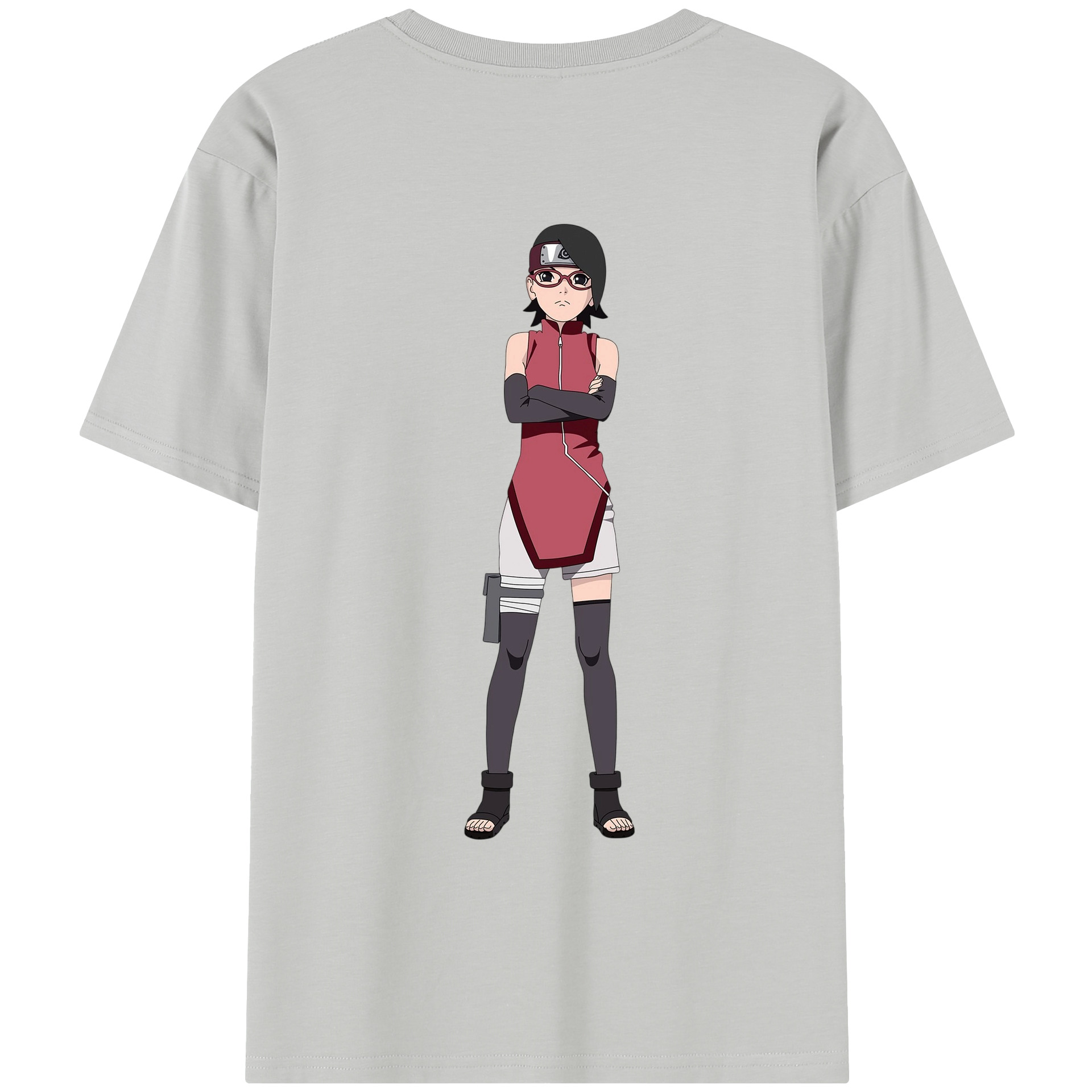 （画像用） NARUTO -ナルト- うちは サラダ Uchiha Sarada レディース半袖Tシャツ(バックプリント)
