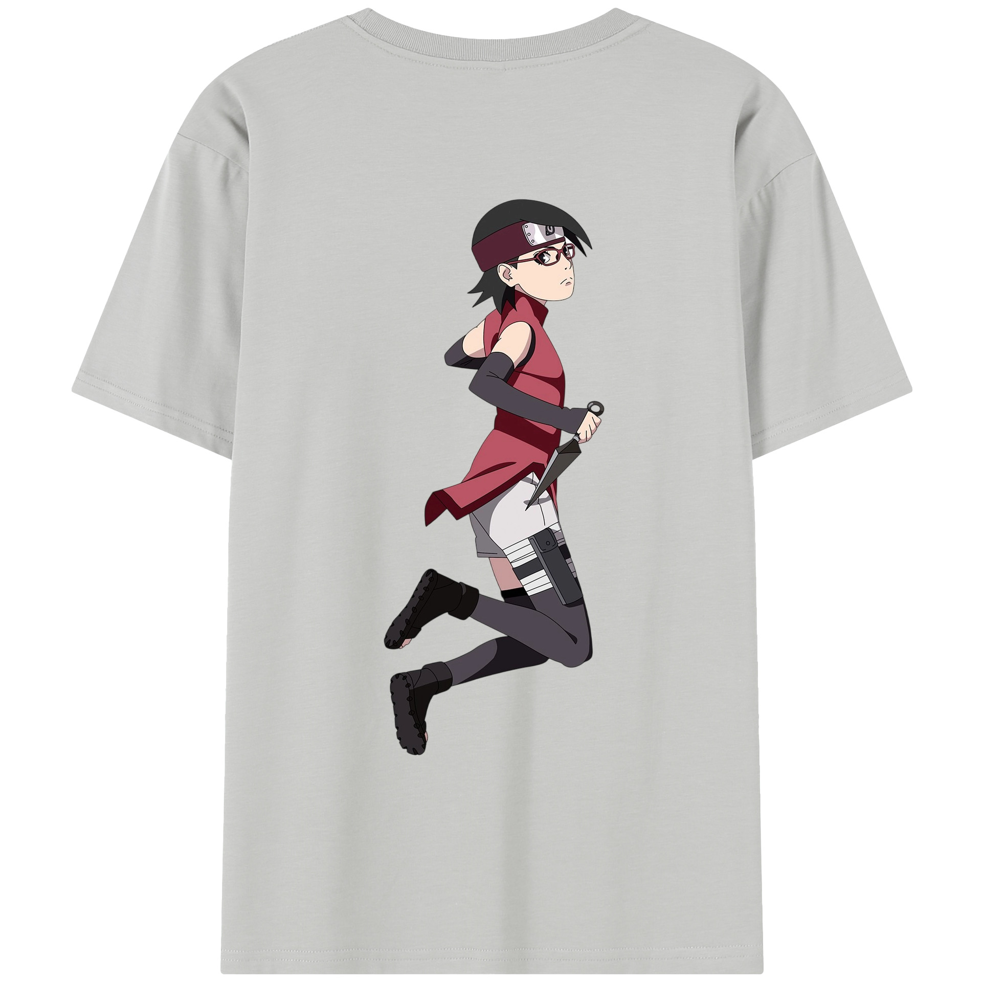 （画像用） NARUTO -ナルト- うちは サラダ Uchiha Sarada レディース半袖Tシャツ(バックプリント)