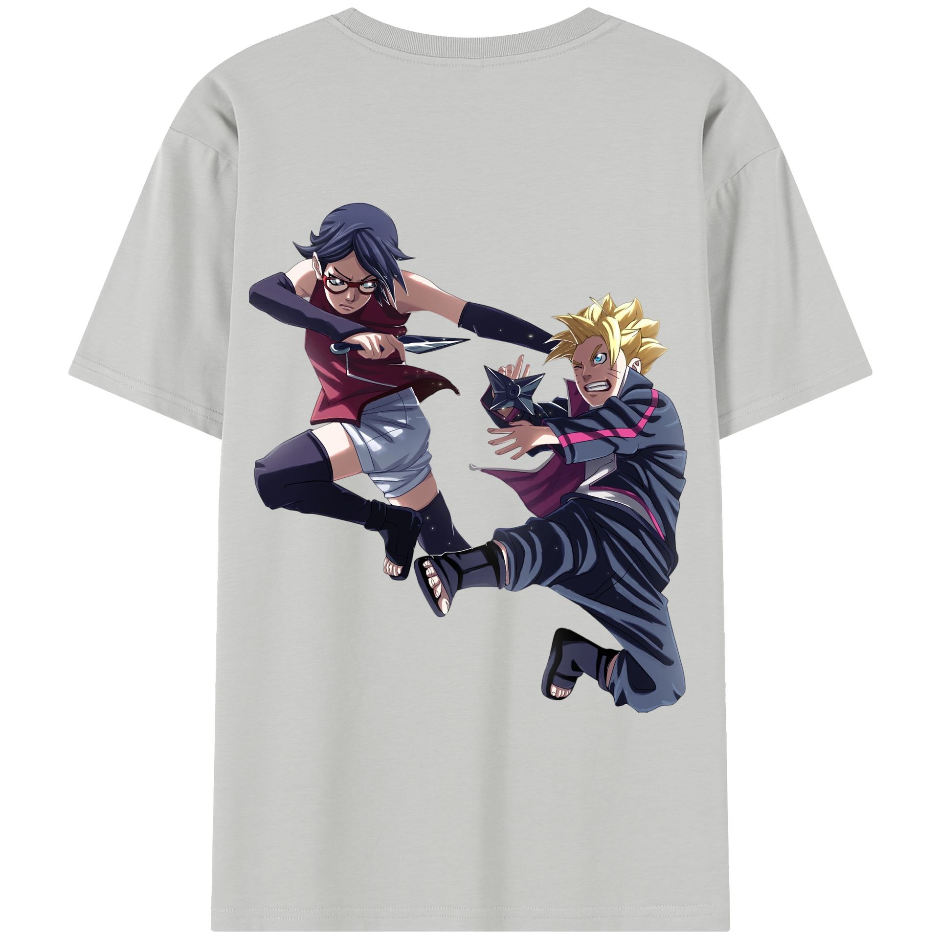 （画像用） NARUTO -ナルト- うちは サラダ Uchiha Sarada レディース半袖Tシャツ(バックプリント)