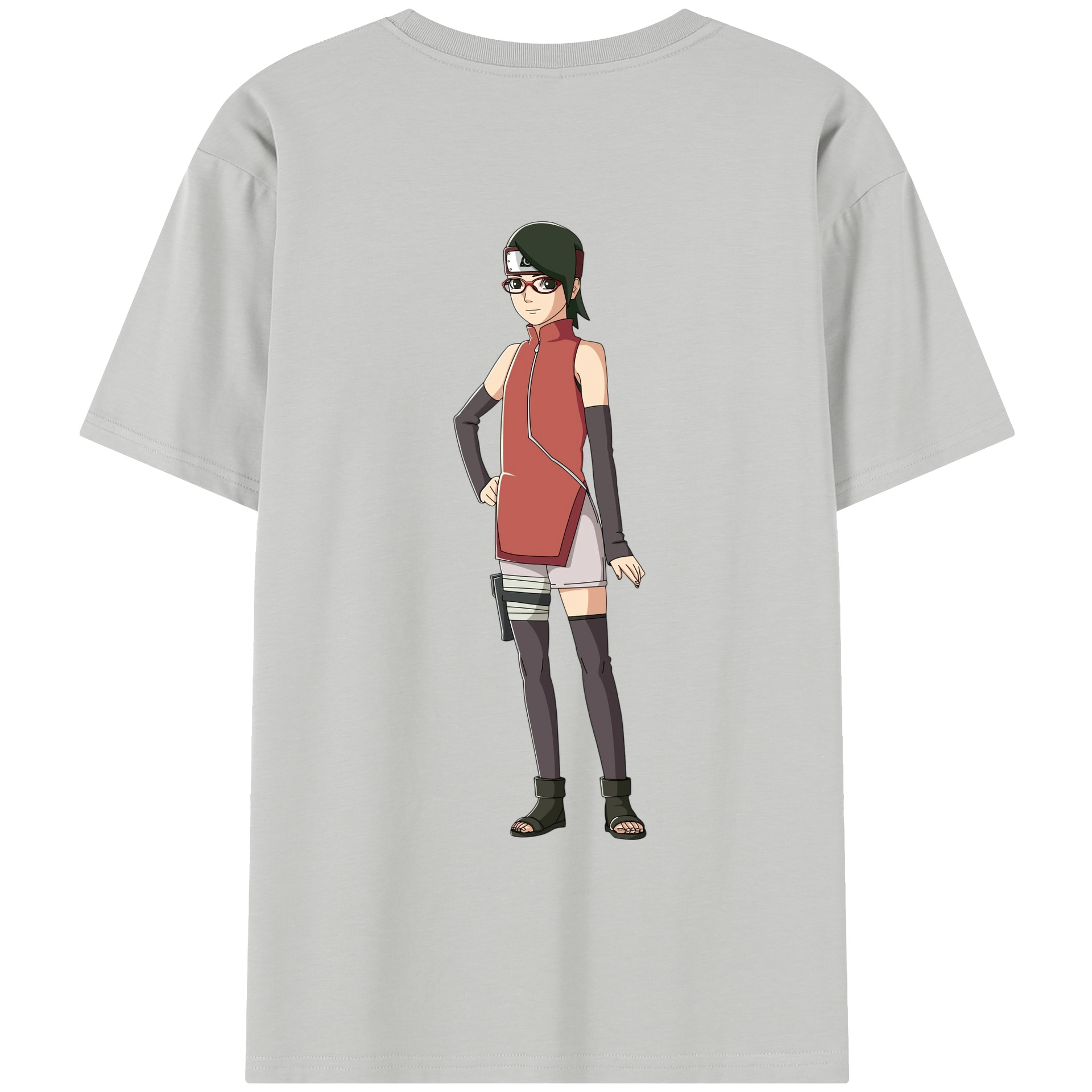 （画像用） NARUTO -ナルト- うちは サラダ Uchiha Sarada レディース半袖Tシャツ(バックプリント)