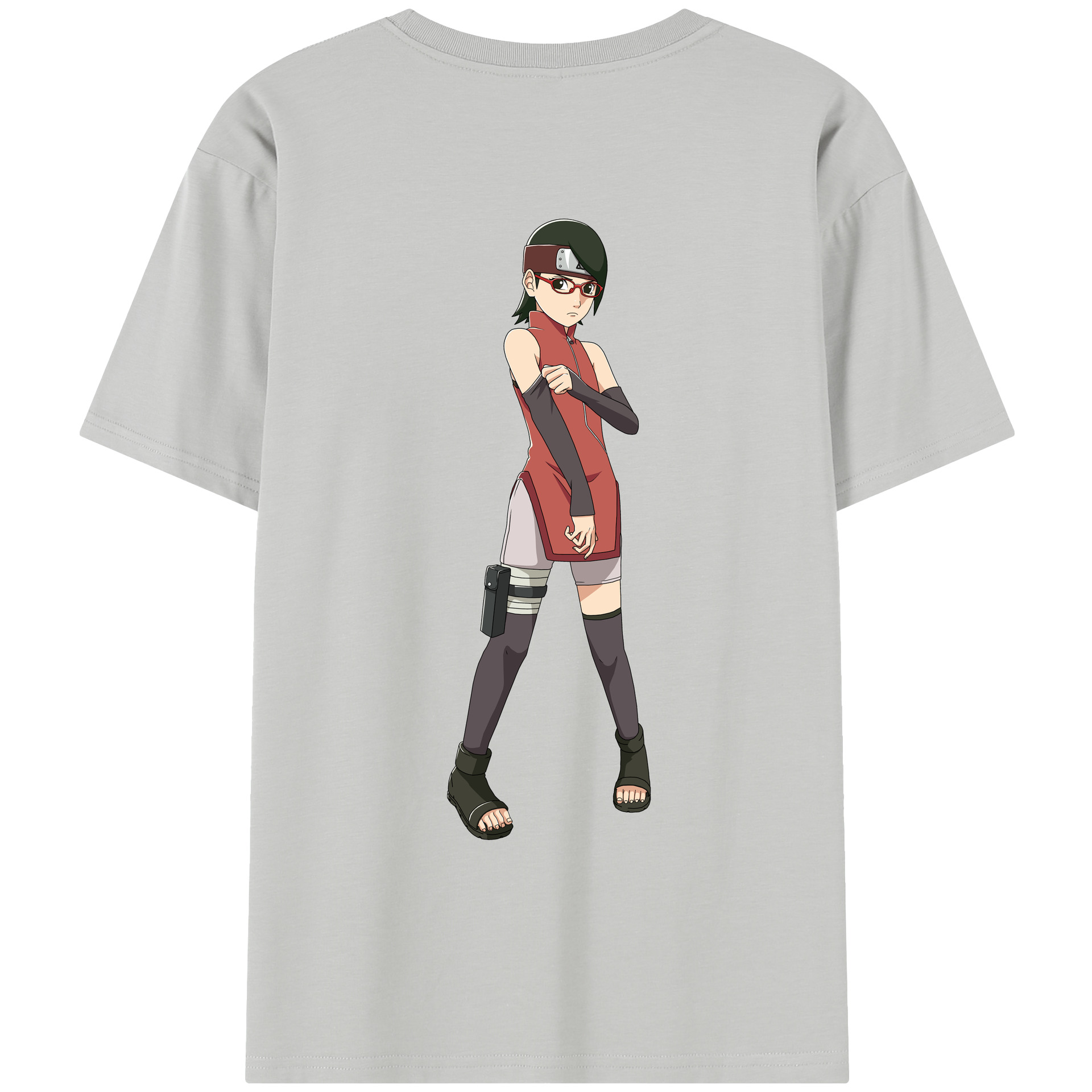 （画像用） NARUTO -ナルト- うちは サラダ Uchiha Sarada レディース半袖Tシャツ(バックプリント)